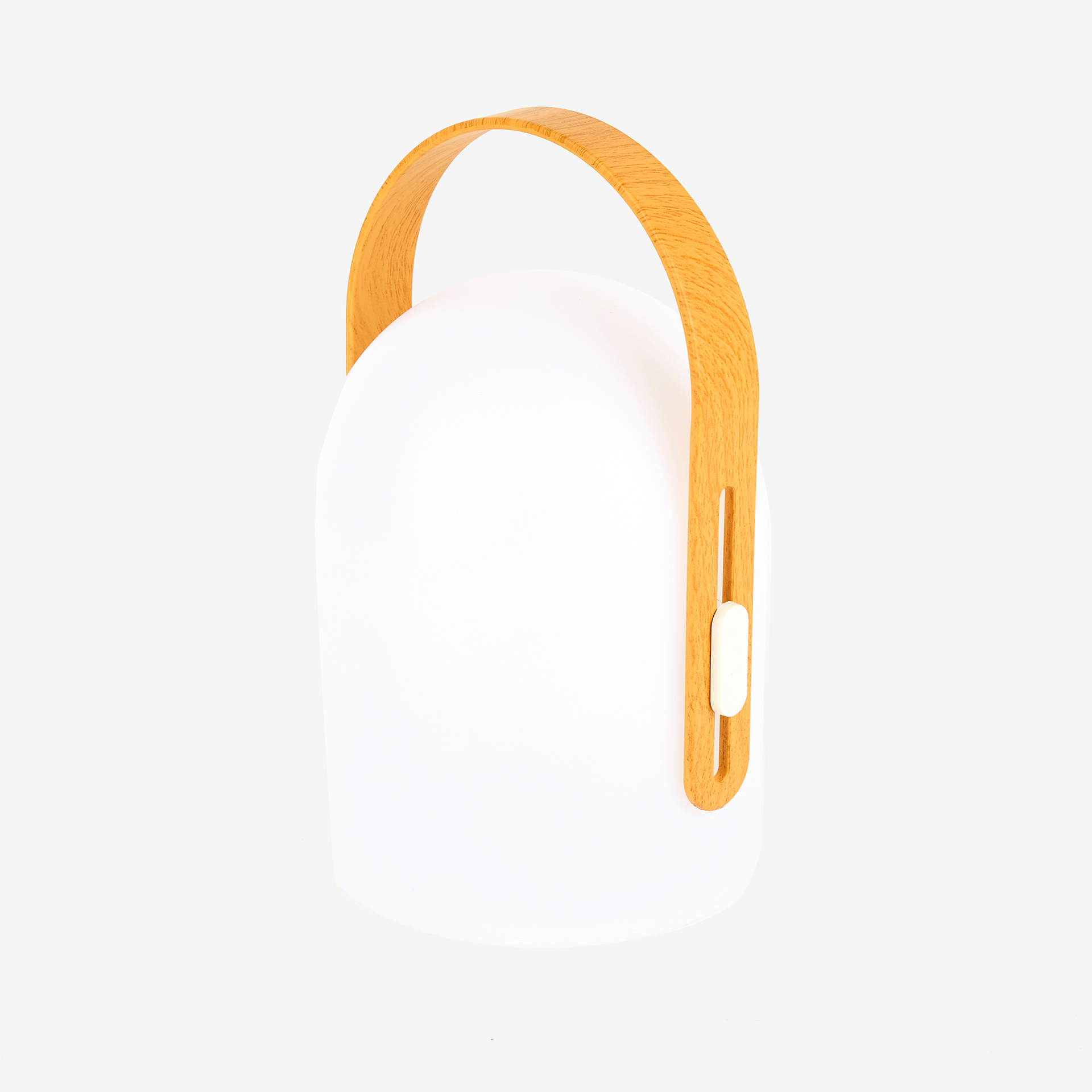 Lámpara de mesa para exterior LED con asa y USB Ø13x25cm