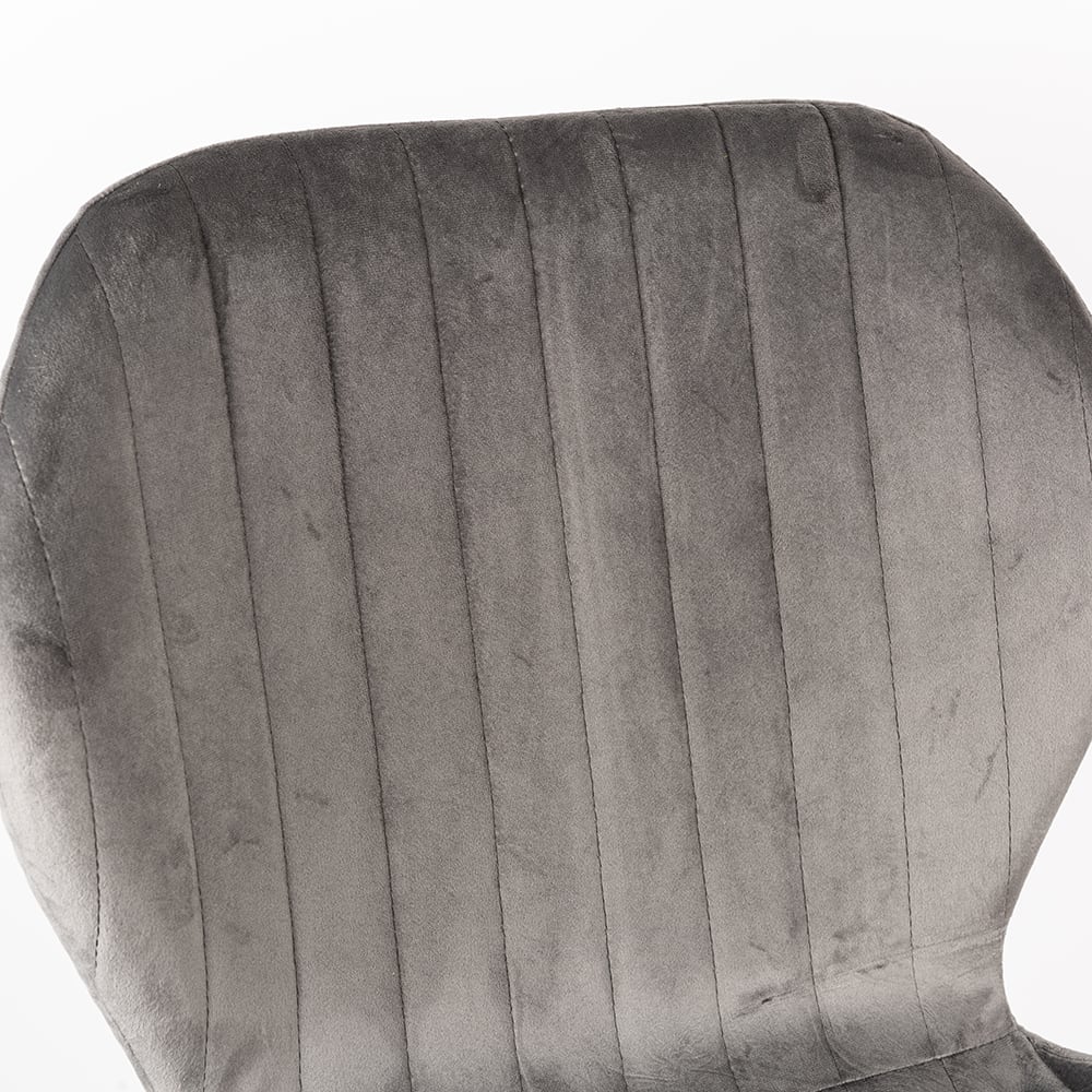 Silla de comedor de terciopelo gris Lydia 54x50x86cm Clau&Chloe