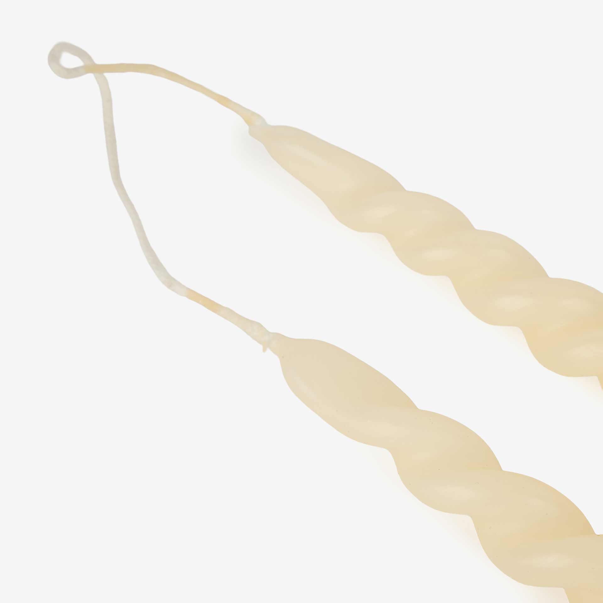 Set de 2 velas candelabro rizadas blancas  27cm