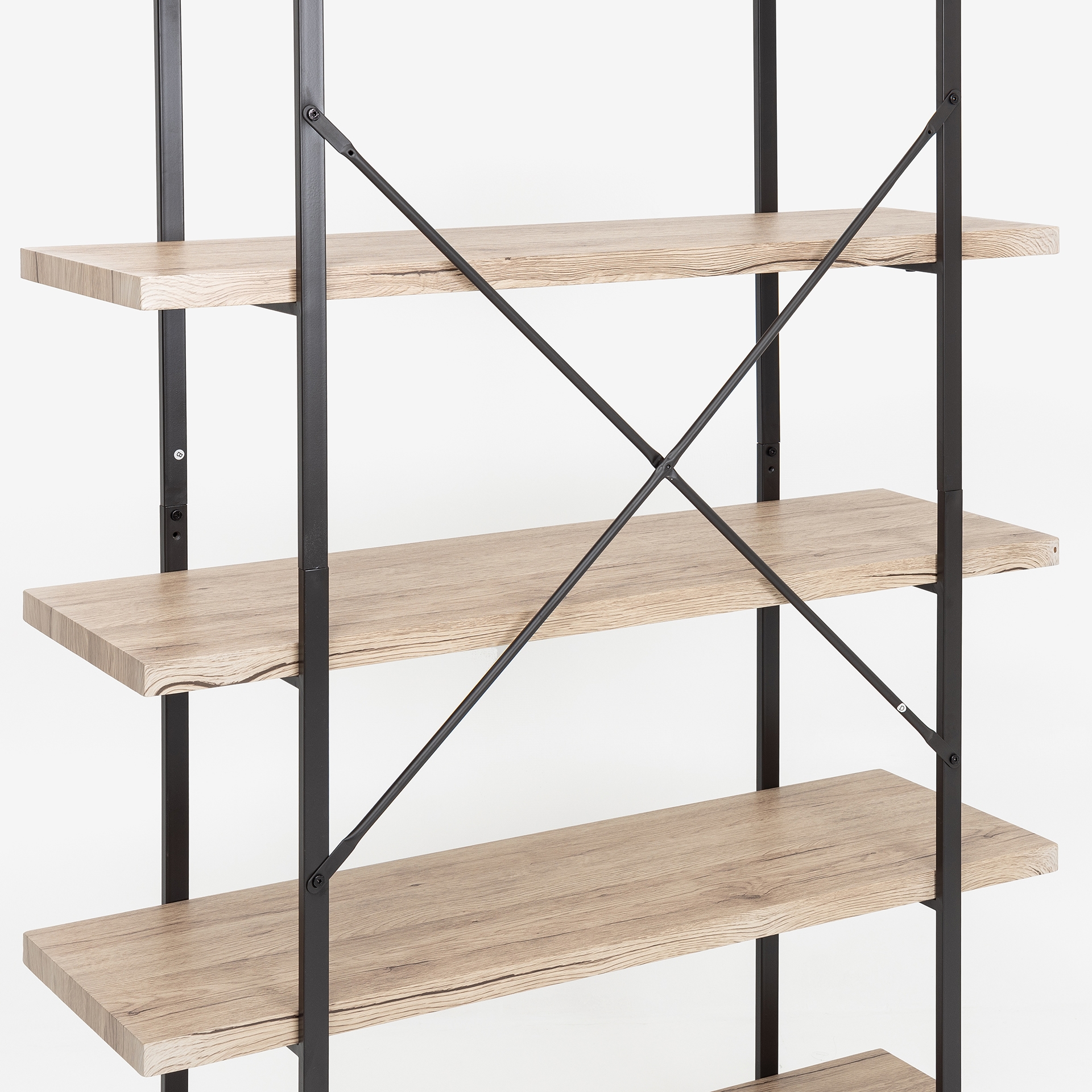 Estantería de madera MDF de 5 estantes marrón Badok 174 cm