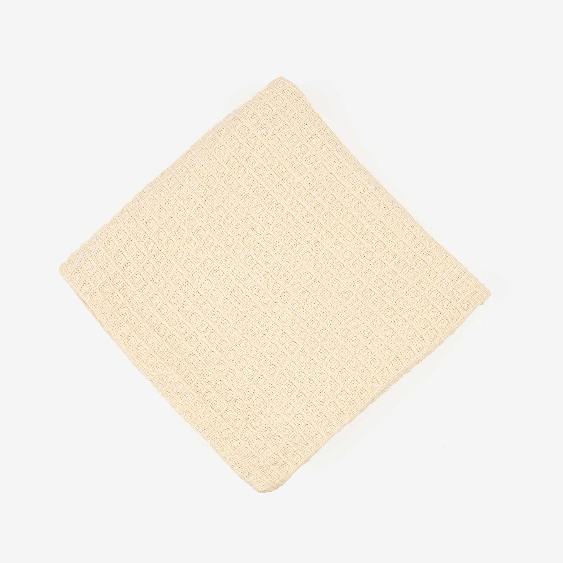 Funda de coj&iacute;n de algod&oacute;n natural Waffle 45x45cm