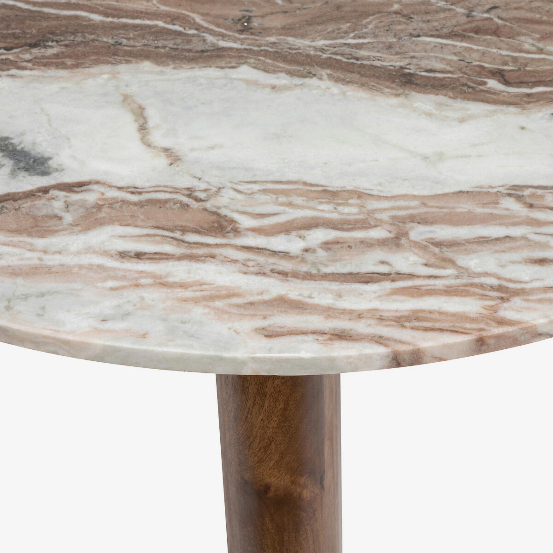 Mesa auxiliar de m&aacute;rmol y madera Jarek 