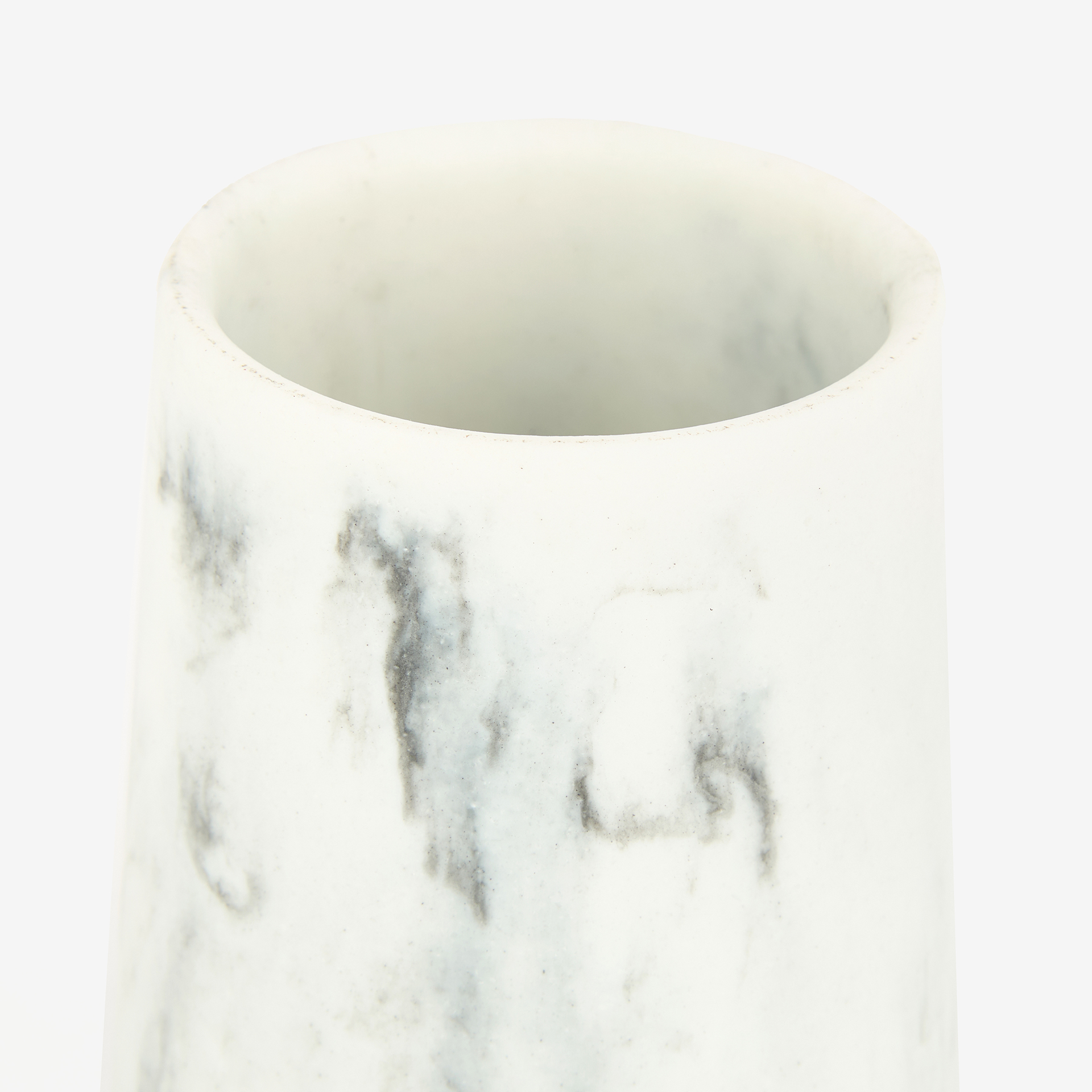 Vaso portacepillos efecto mármol Fem Ø7,8cm