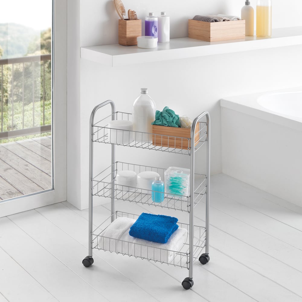 Carro de metal con 3 estantes Akila 41x26x64cm