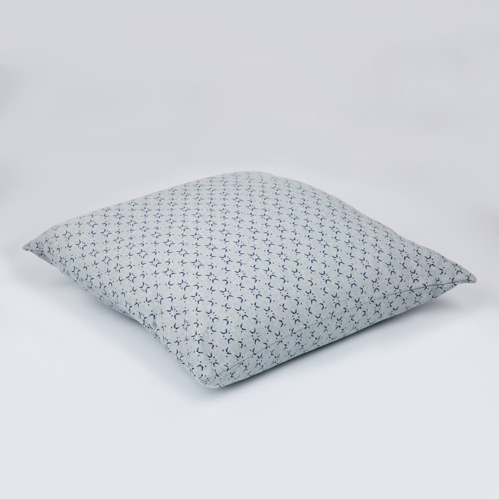 Funda de coj&iacute;n de algod&oacute;n azul Caney 45x45cm