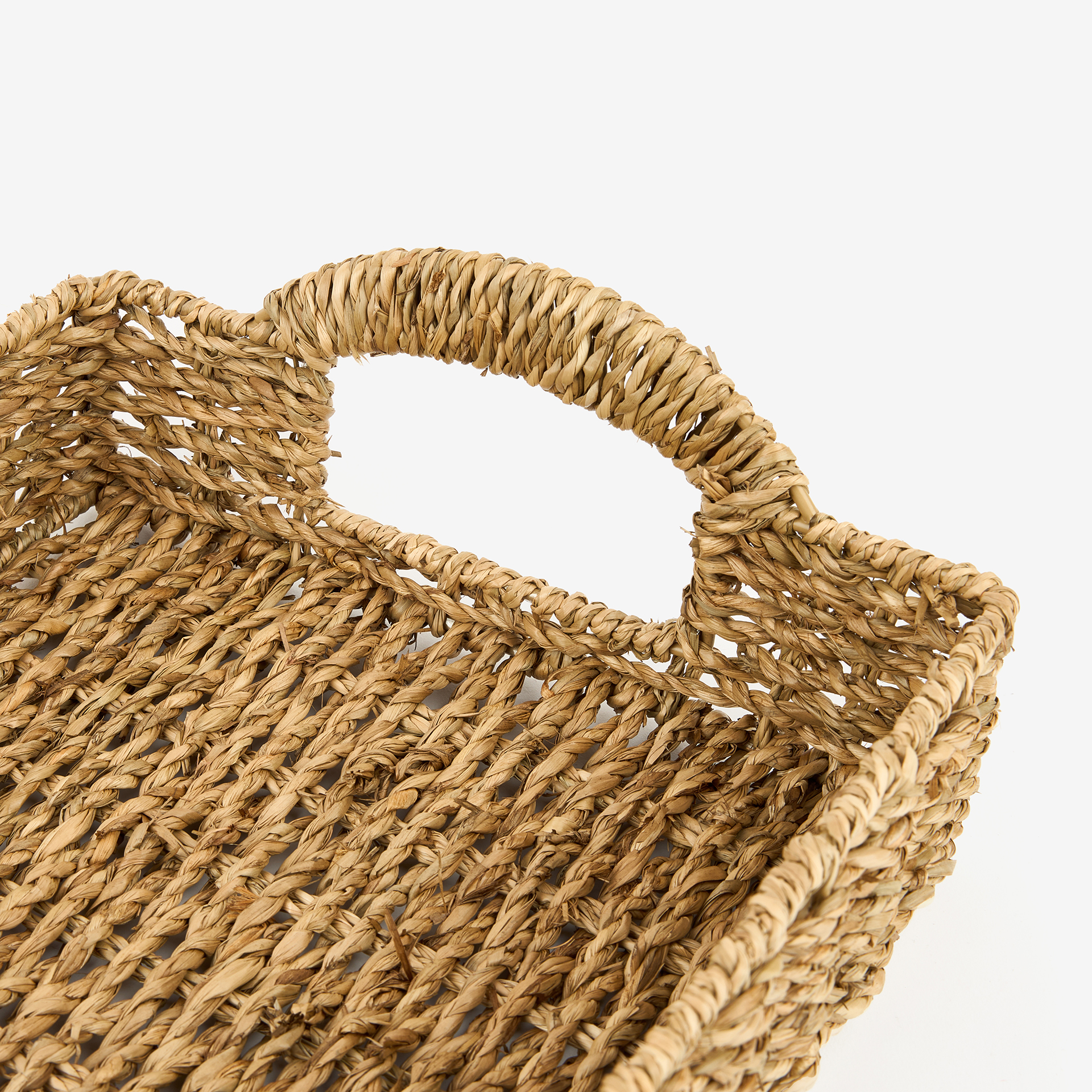 Bandeja con asas de fibras naturales Blunt 45x29x8cm