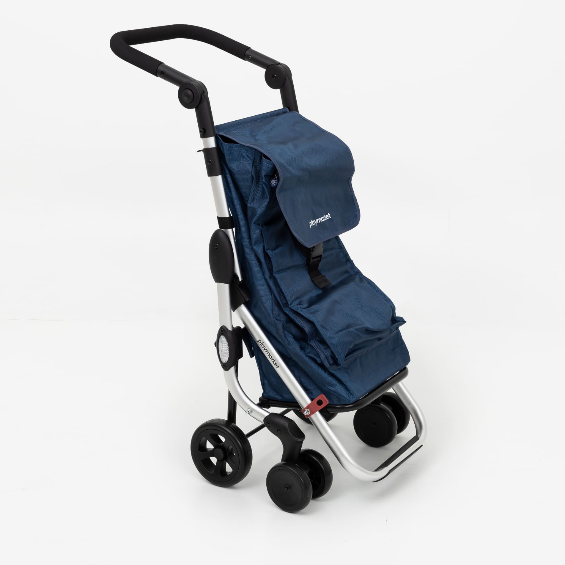 Carro para la compra de 4 ruedas azul Go Up