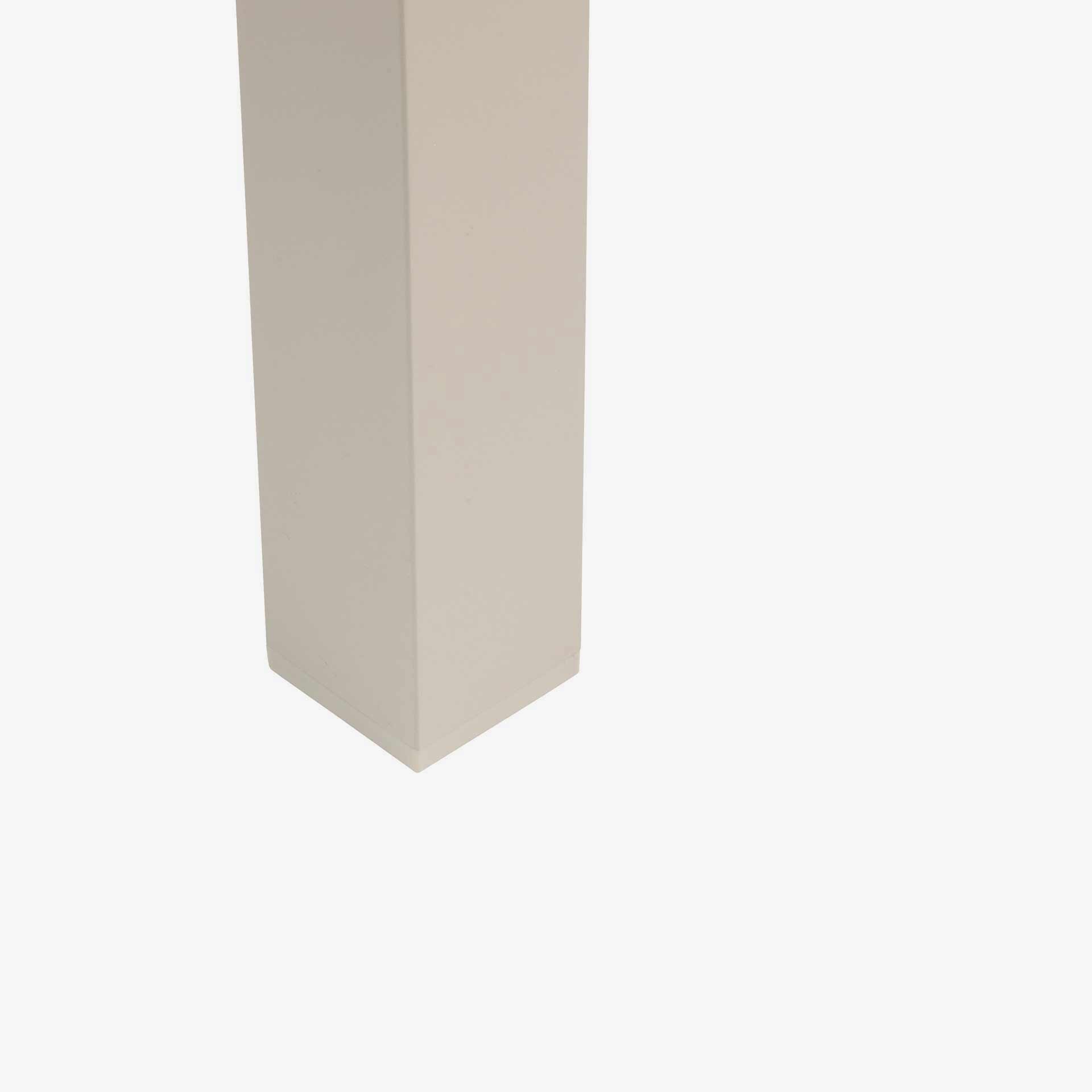 Mesa de comedor de jard&iacute;n extensible de aluminio y cristal impreso crema Piazor 90x90x76cm