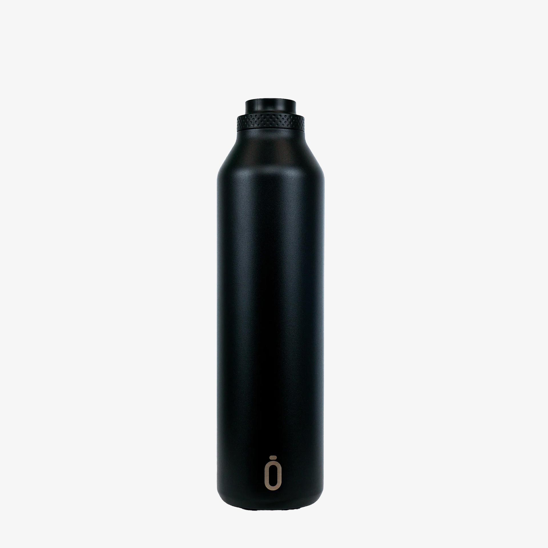 Botella t&eacute;rmica negra de acero inoxidable 1L - Runbott