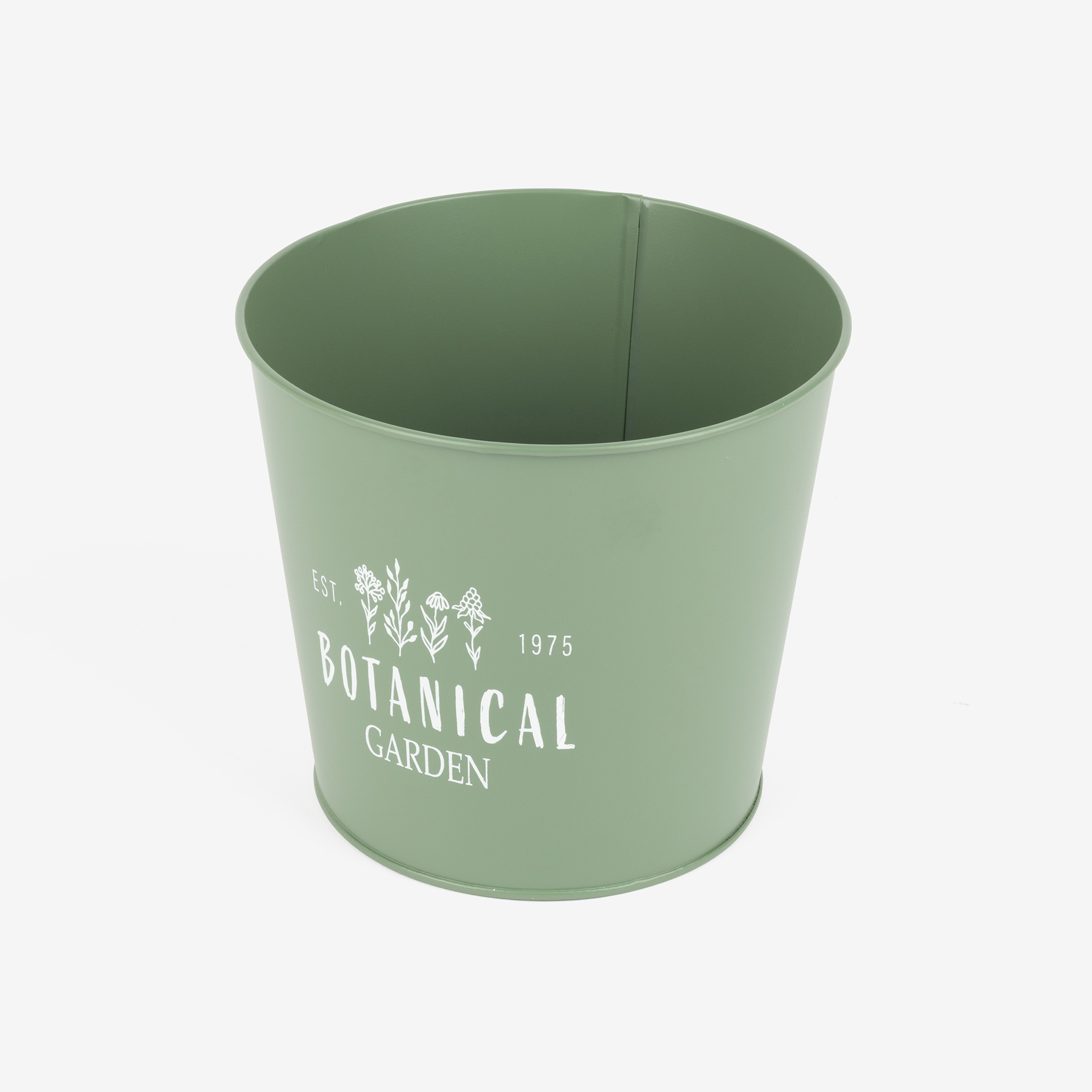 Macetero de metal verde Botanist Ø18x15cm