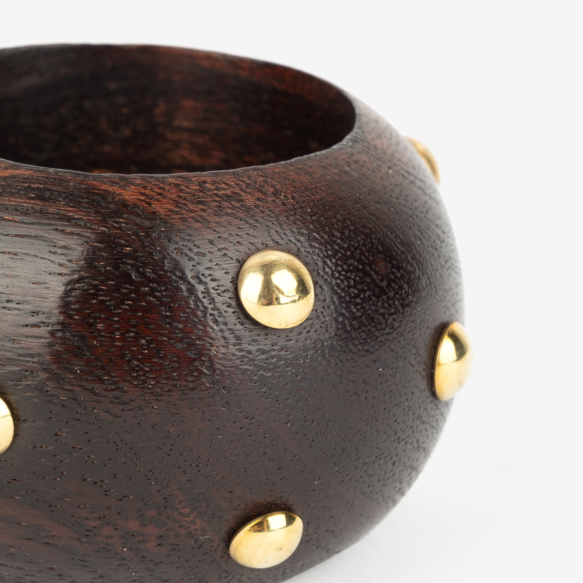 Set de 4 servilleteros negro y dorado &Oslash;5cm