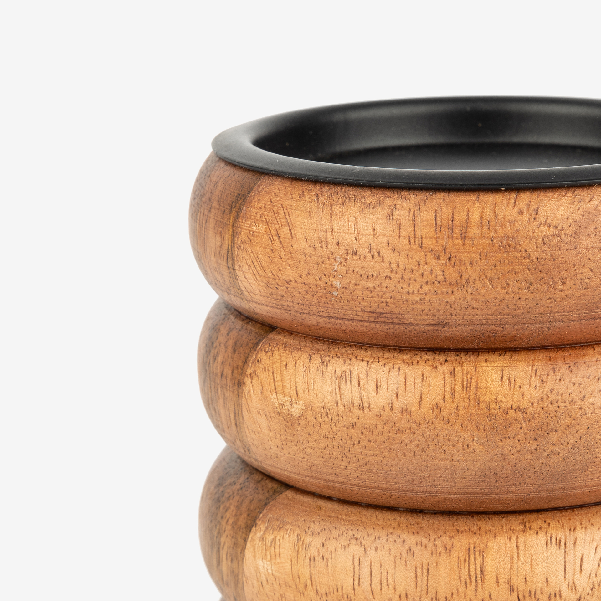 Portavelas de madera Belma 11cm