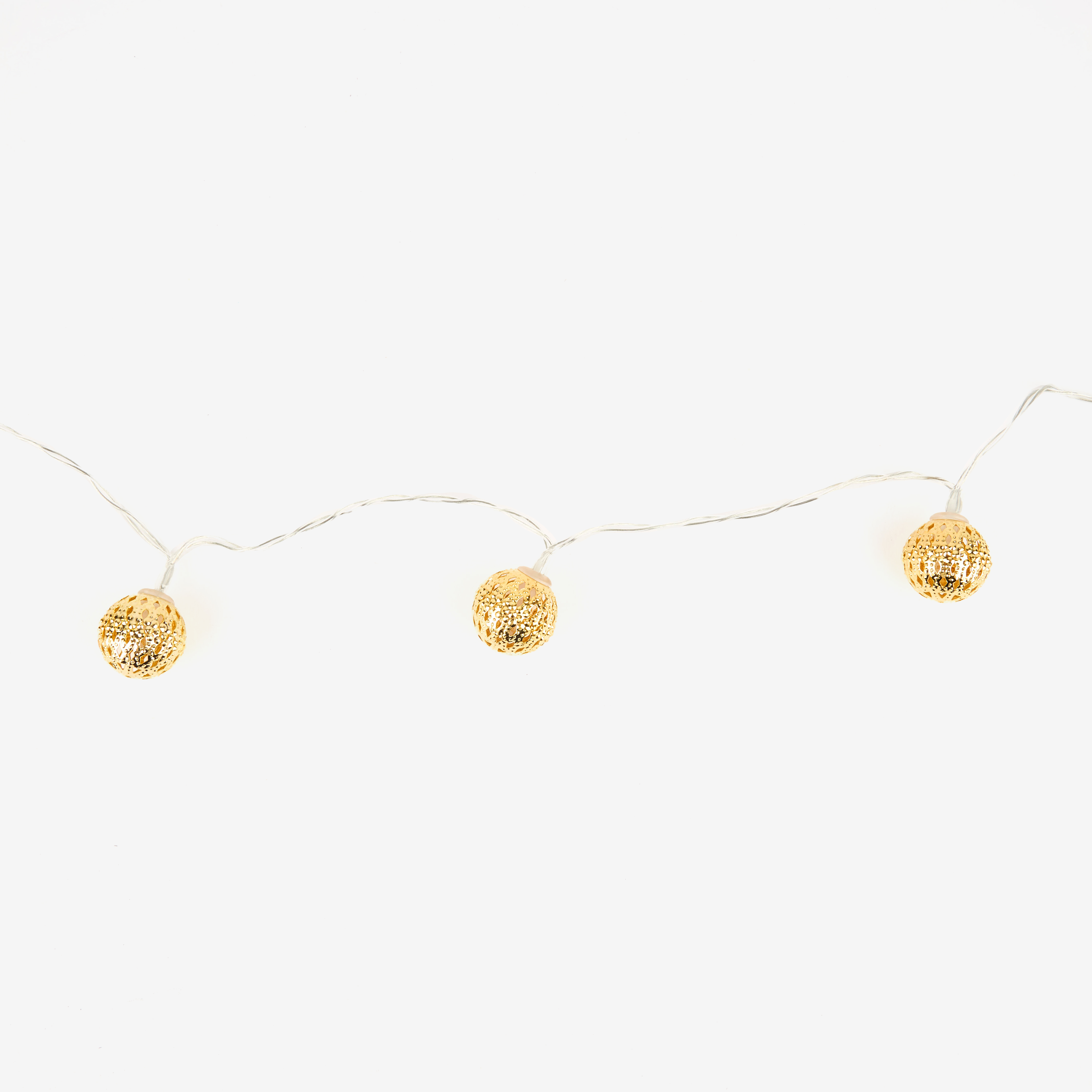 Guirnalda de luces doradas interior 10 LEDs luz cálida 1,3m