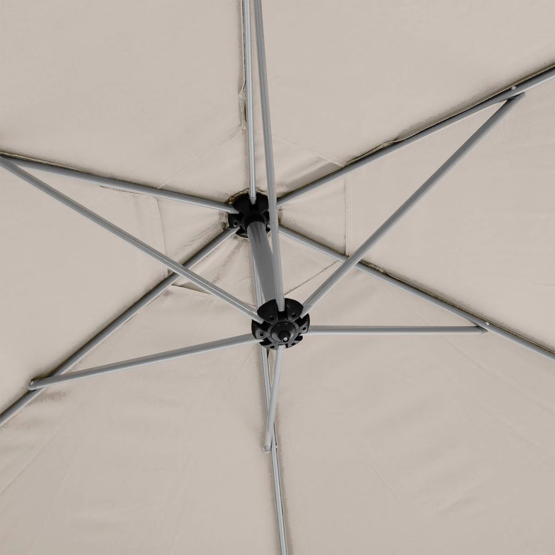 Parasol basculante de acero inoxidable beige Maui 300cm