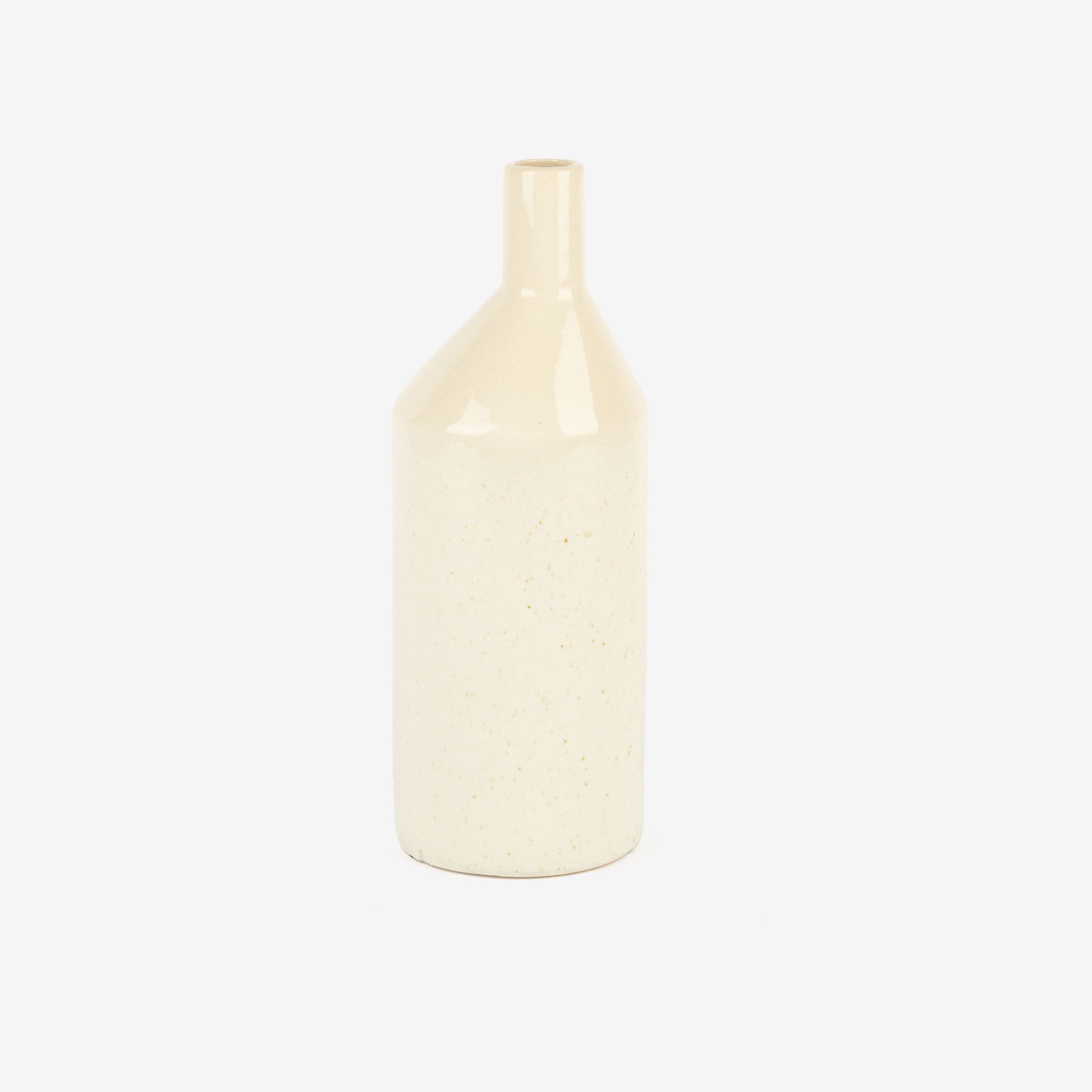 Jarr&oacute;n blanco de cer&aacute;mica Bottle 26cm