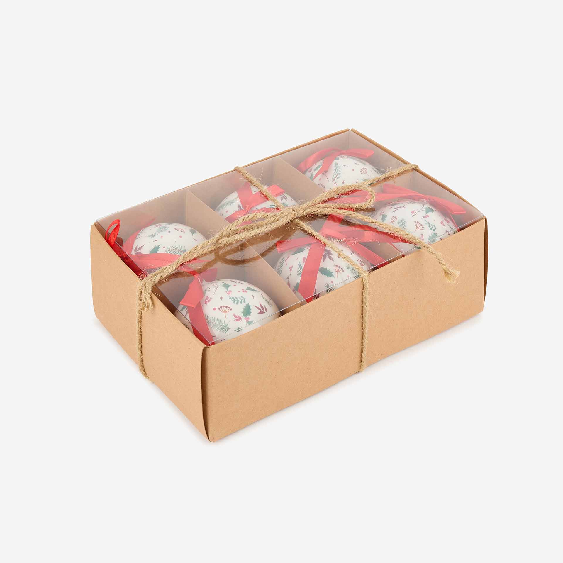 Set 6 bolas decorativas Merry Christmas Ø8cm