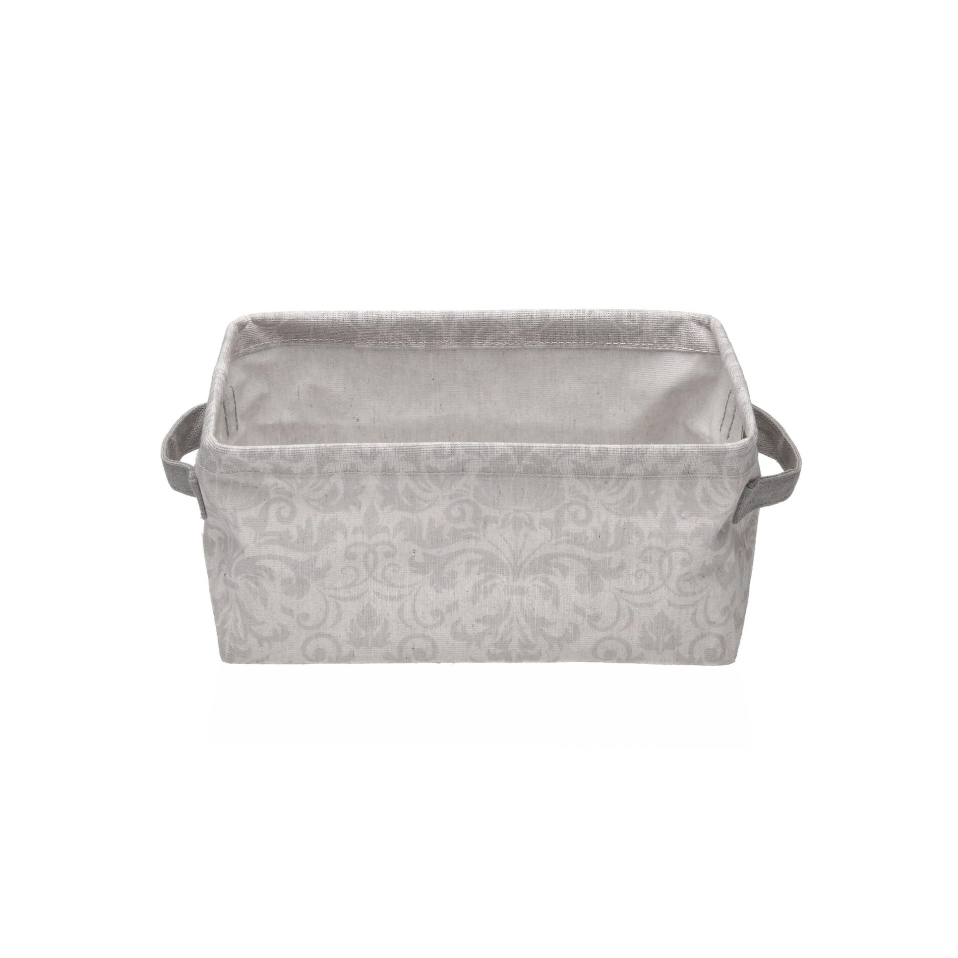 Cesta de poli&eacute;ster blanco Kail 28x18x14cm