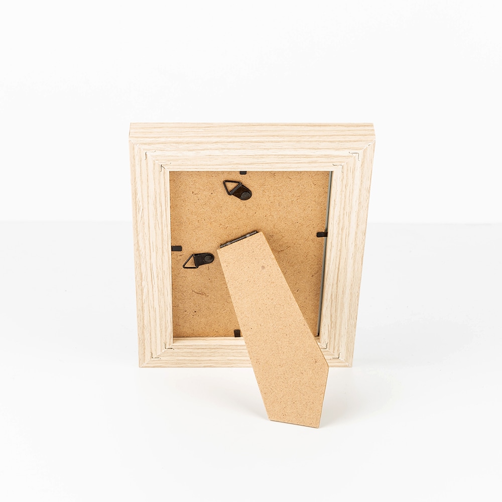 Marco de fotos blanco y natural Obi 10x15cm