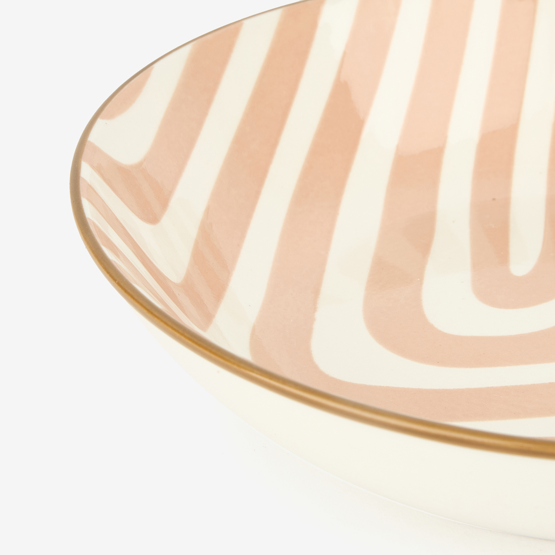 Vajilla de porcelana de 18 piezas estampado beige Aberin