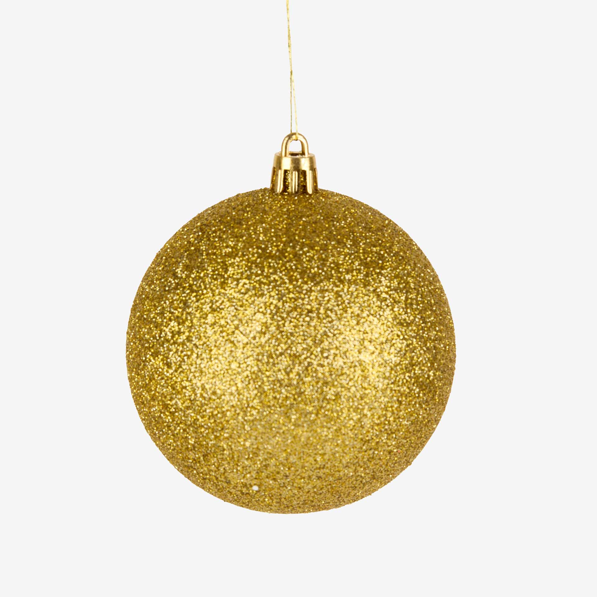 Set de 6 bolas de arbol decorativas doradas Ø8cm