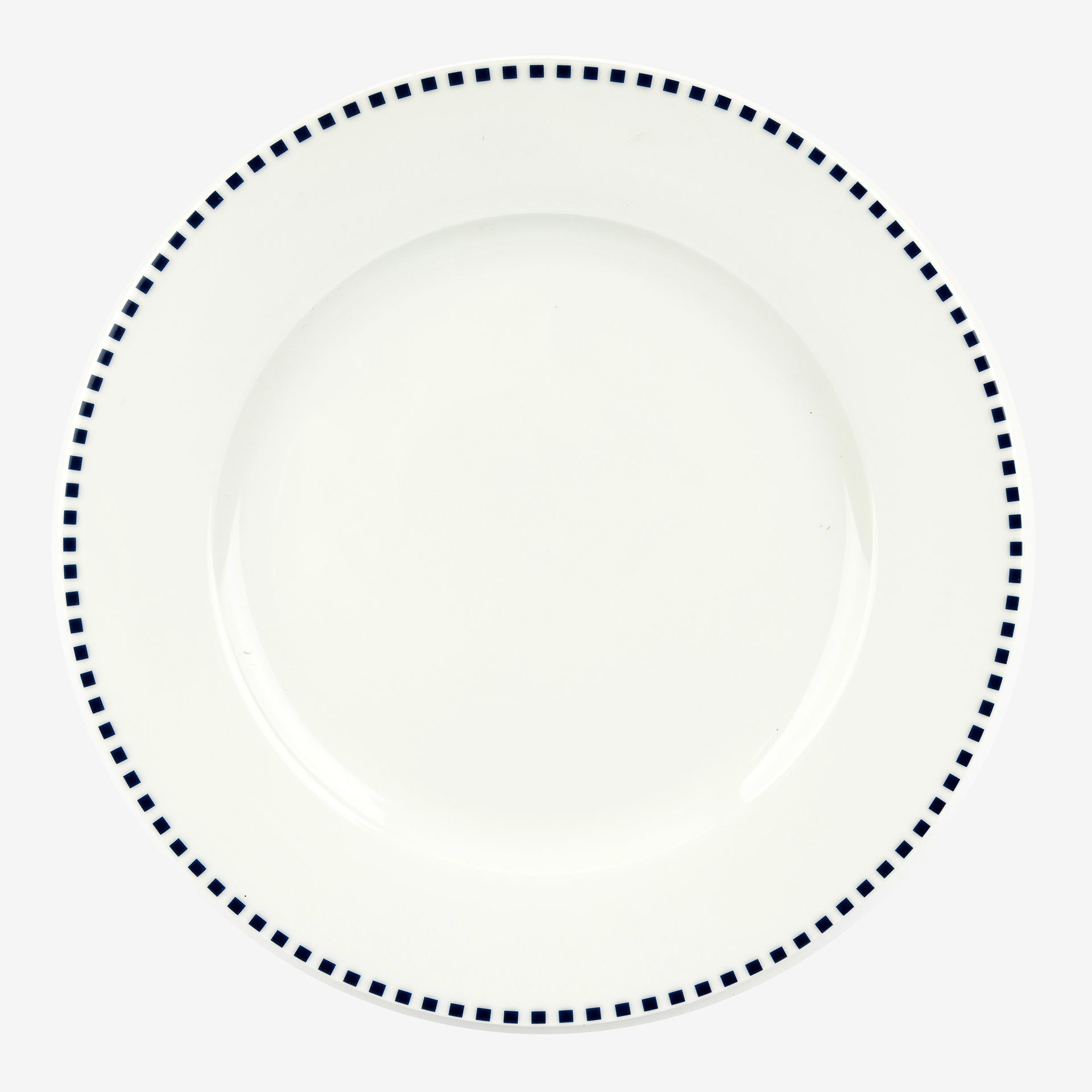 Plato llano de porcelana Blue Square 27cm