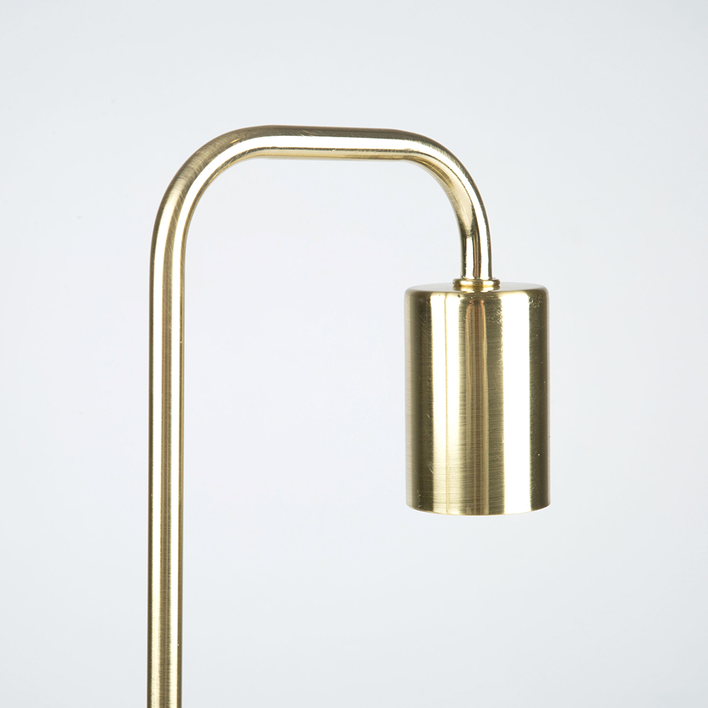 L&aacute;mpara de mesa dorada de metal 45cm