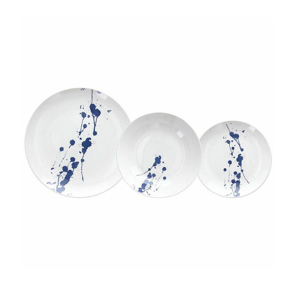 Vajilla de 18 piezas de porcelana Pollock