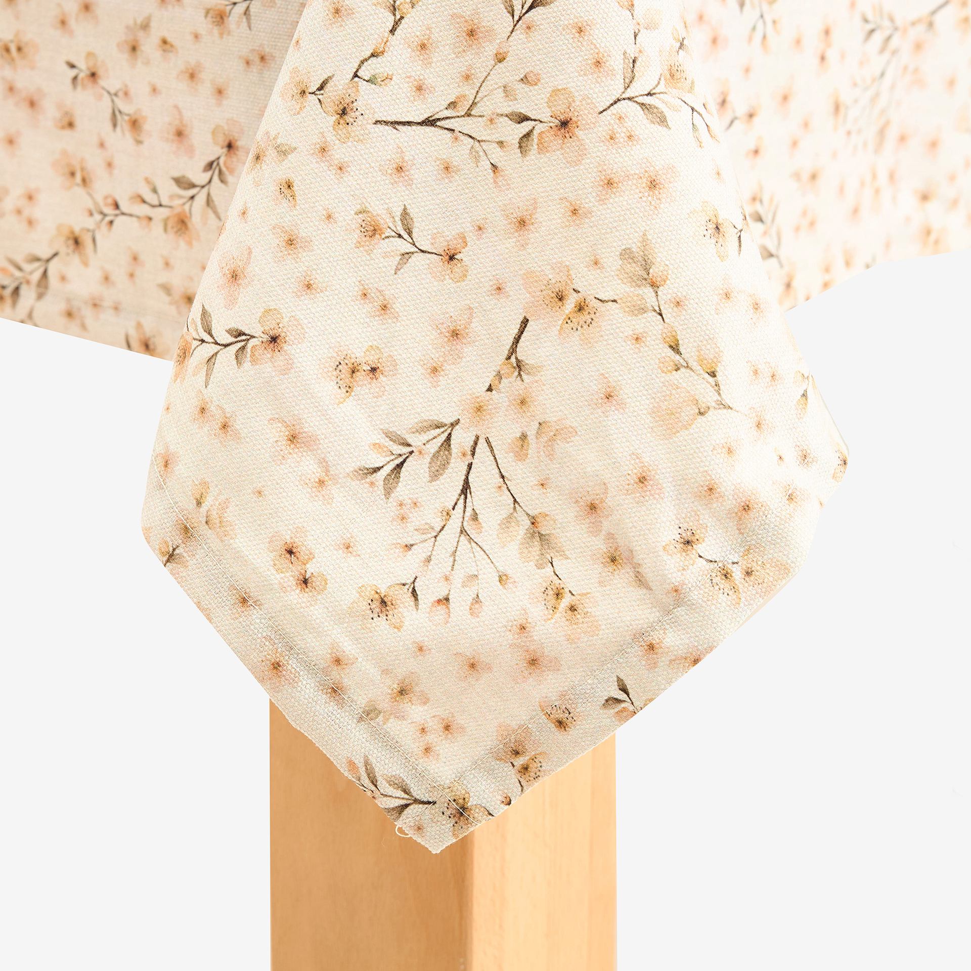 Mantel de algodón taupe Abelia 150x200cm