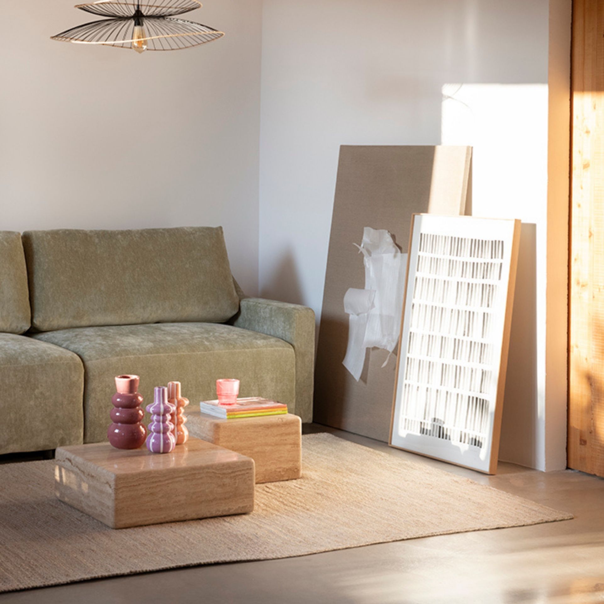 Alfombra de yute natural 170x120cm