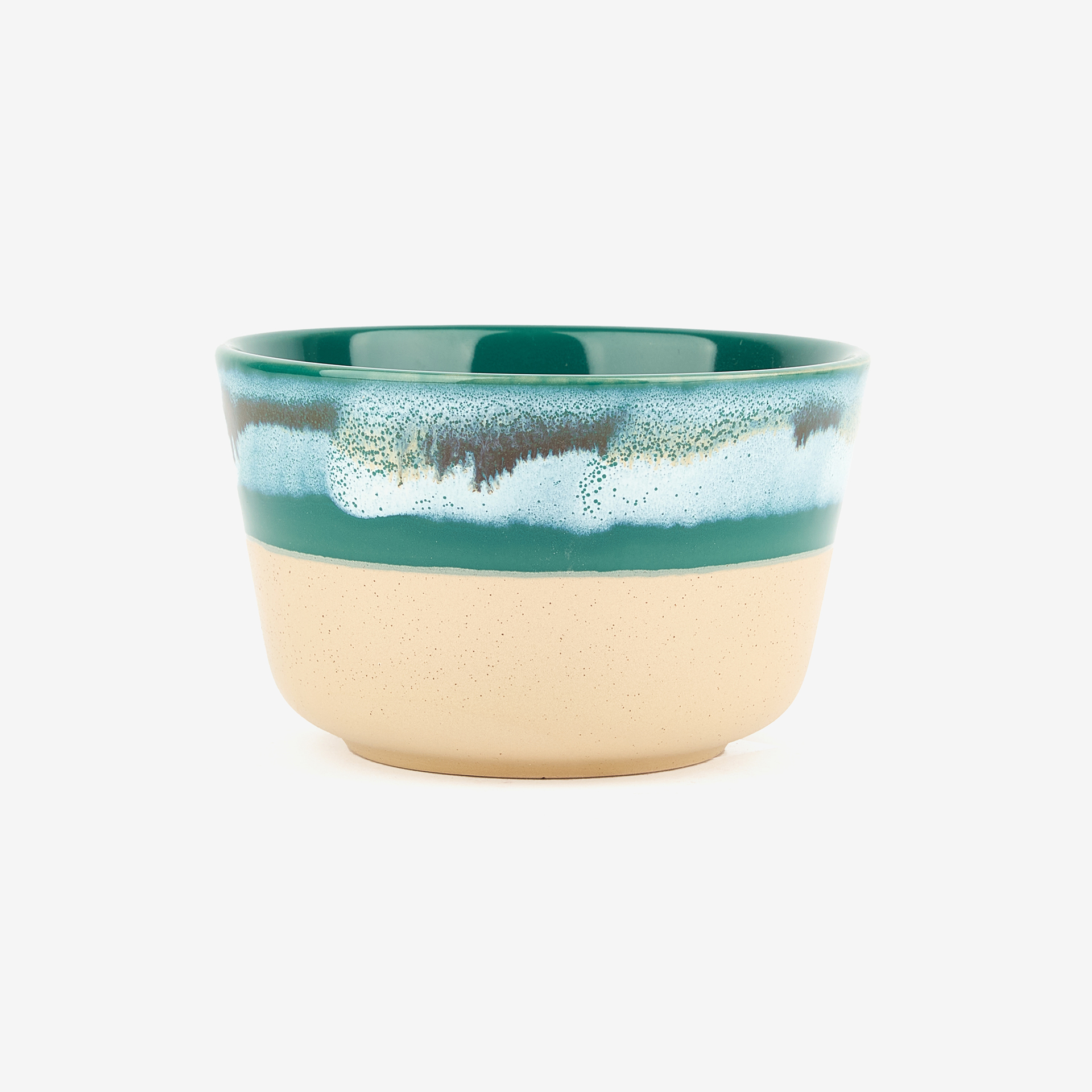 Bol de cer&aacute;mica verde Gosol 60cl &Oslash;13cm