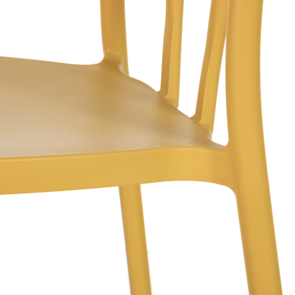 Set de 4 sillas de comedor amarillo Marin 43x53x85cm