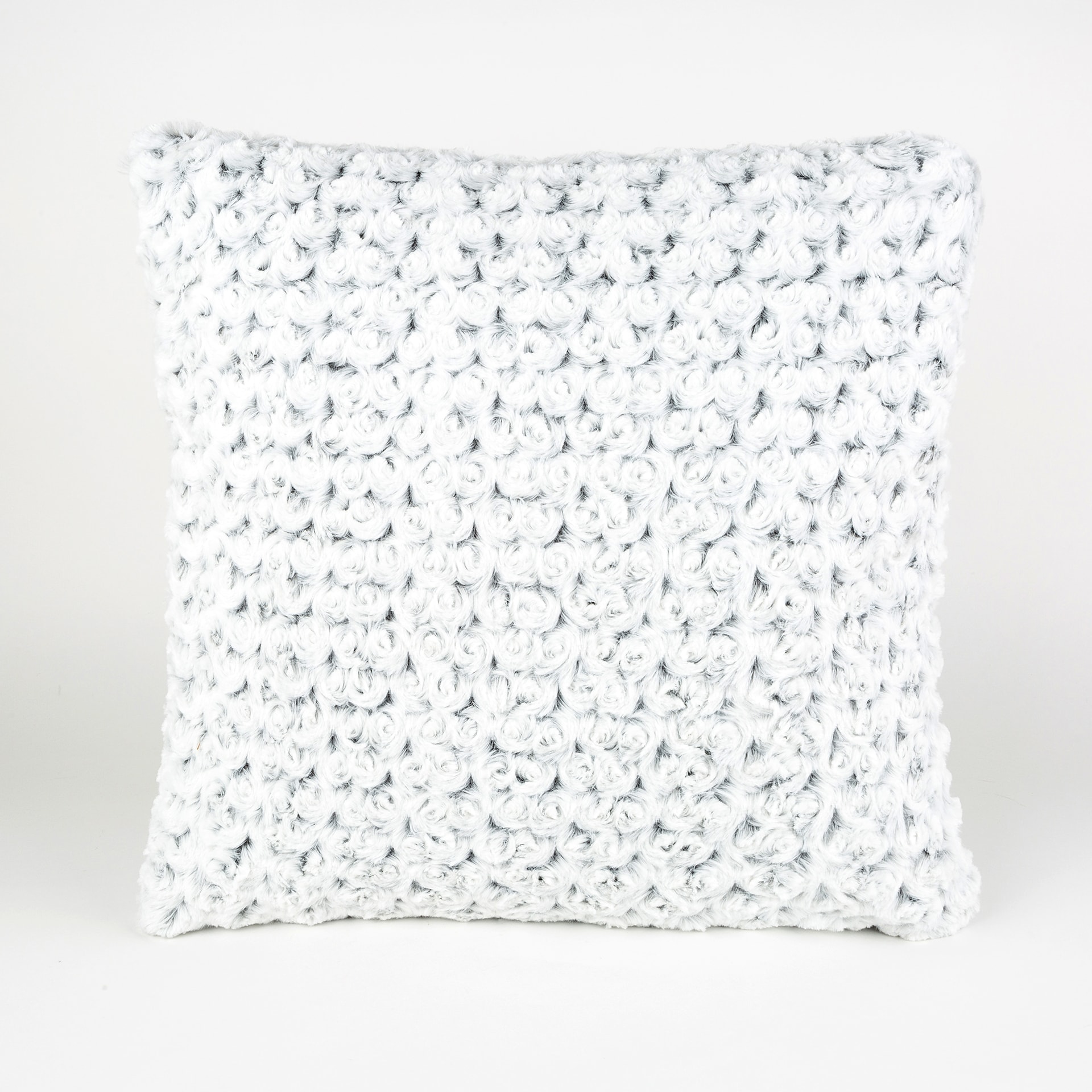 Cojin gris dise&ntilde;o rosa 45x45cm