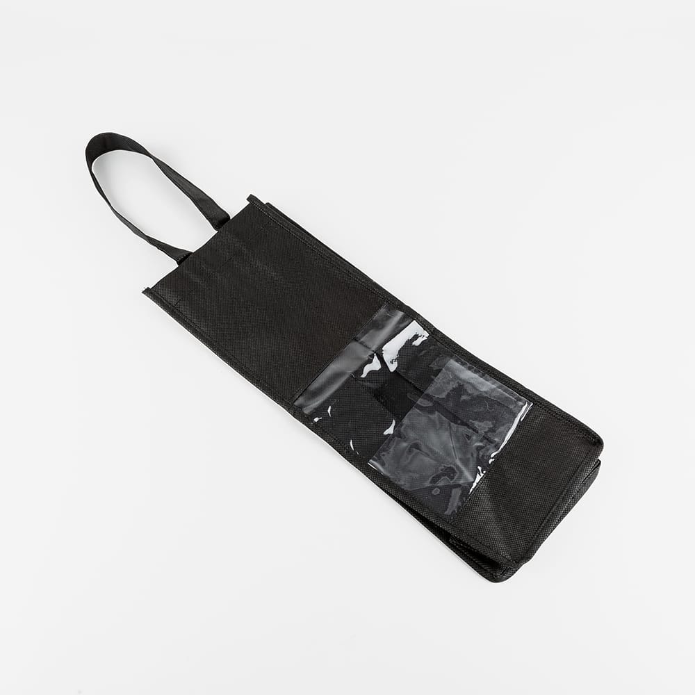 Bolsa para 1 botella de vino con ventana y asas