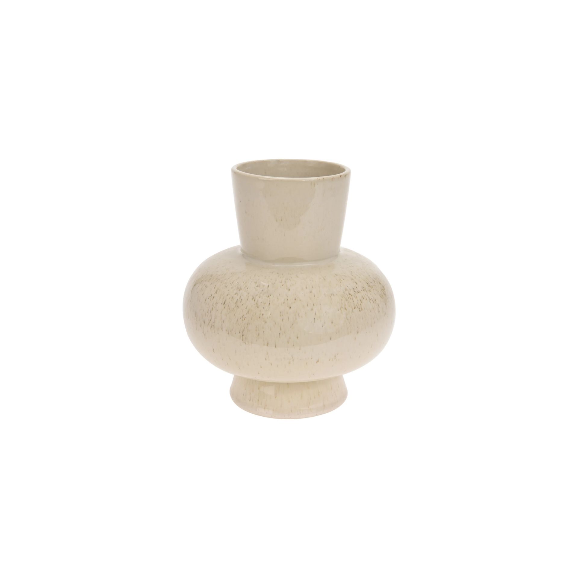 Jarr&oacute;n de porcelana beige Silvan &Oslash;19x22cm