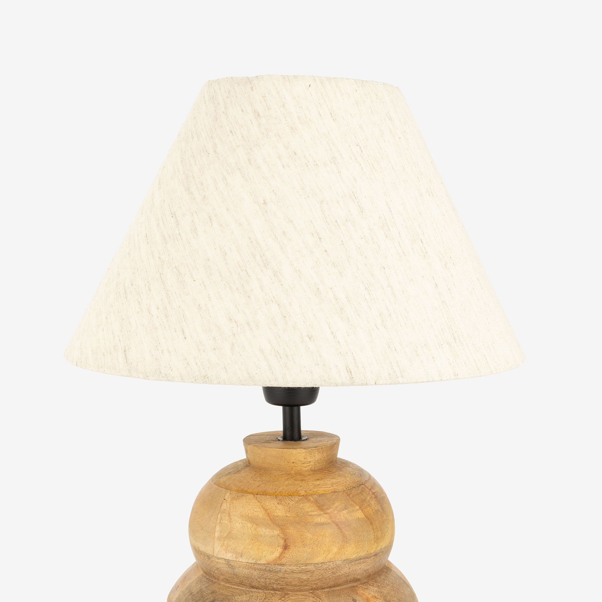 L&aacute;mpara de mesa de madera de mango Vati &Oslash;19x29cm
