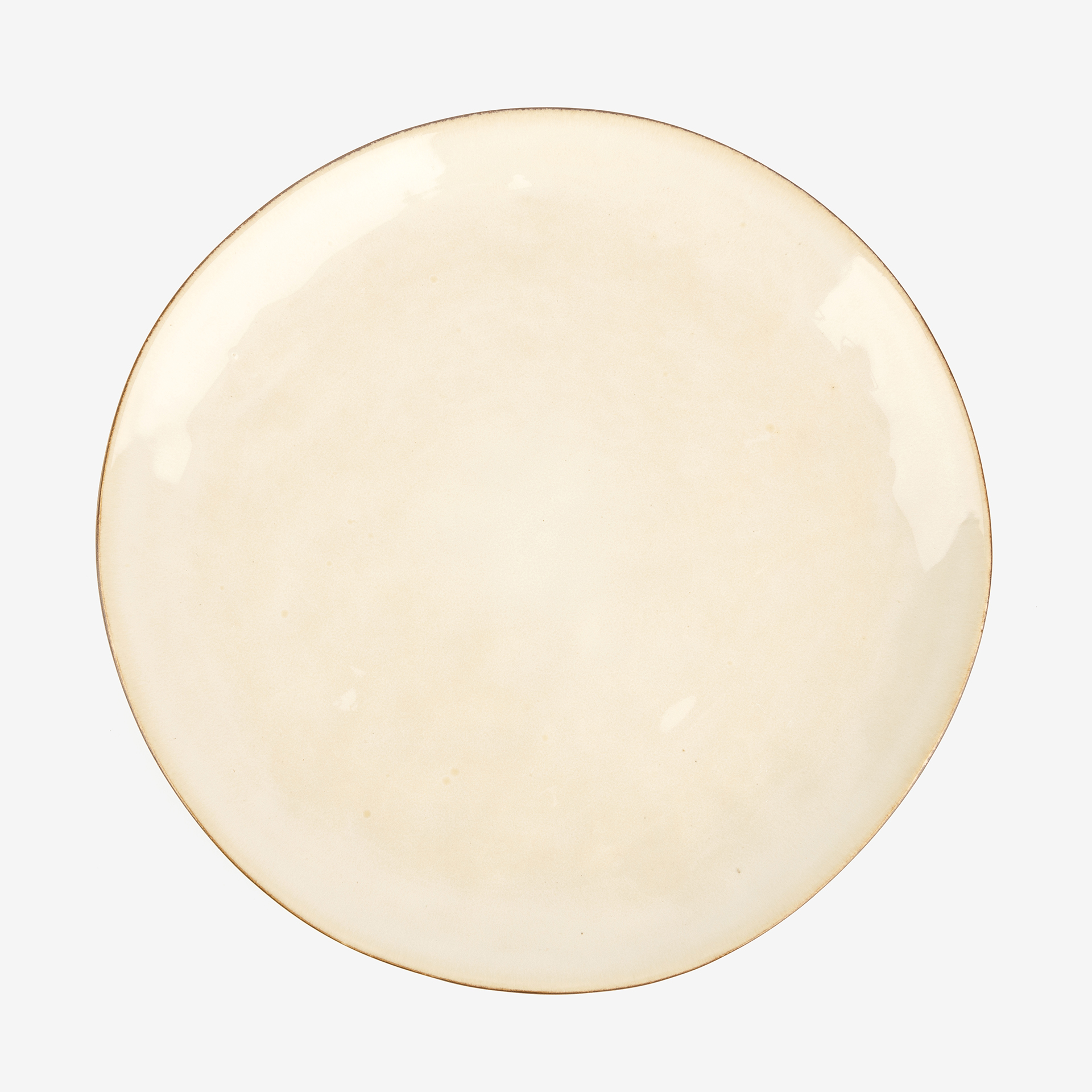 Plato llano de gres crema Bilada Ø27cm