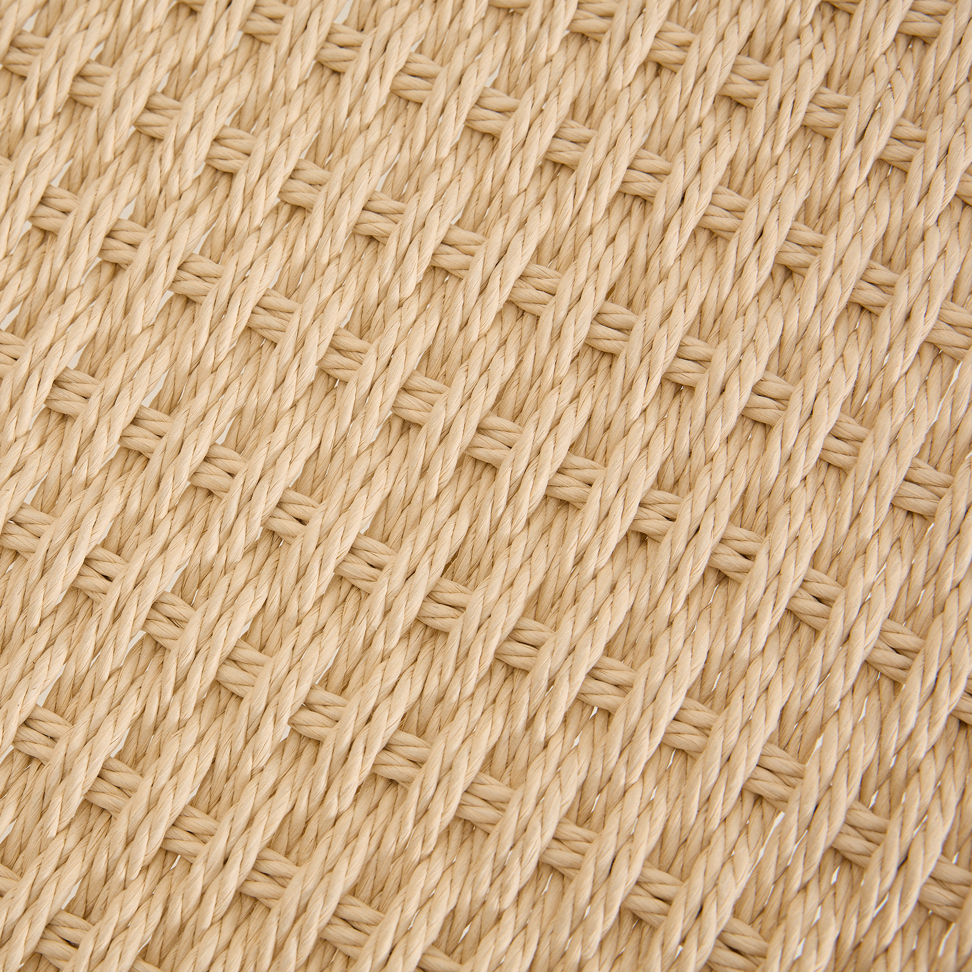 Butaca de madera de olmo y cuerda trenzada beige Alma 56x48x70cm Clau&Chloe