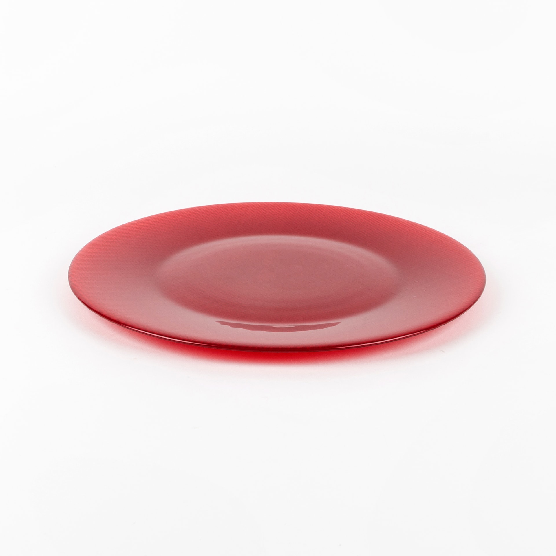 Bajo plato vidrio rojo Minca Ø31cm