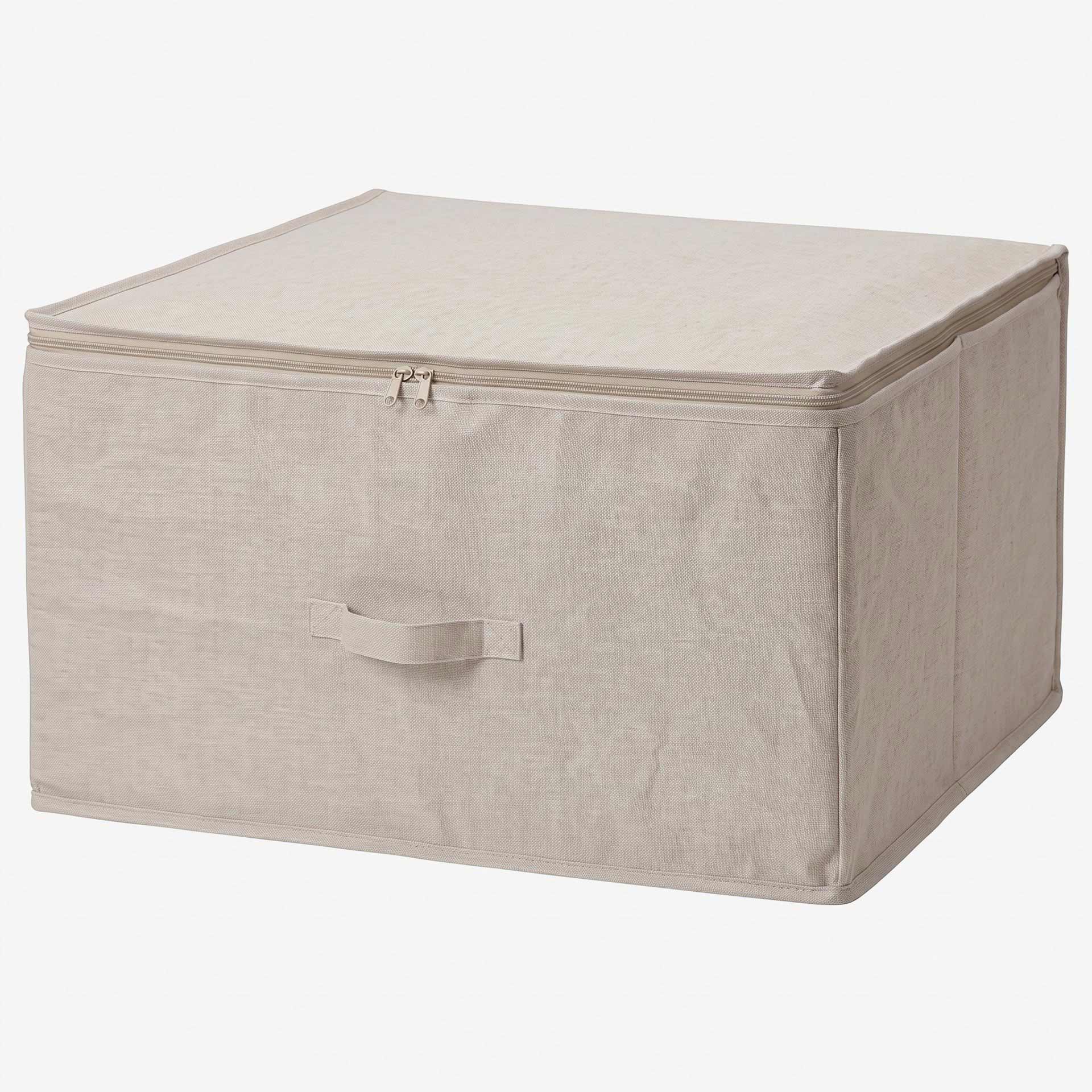 Caja de almacenaje con tapa de textil blanco Nube 60x45x30cm