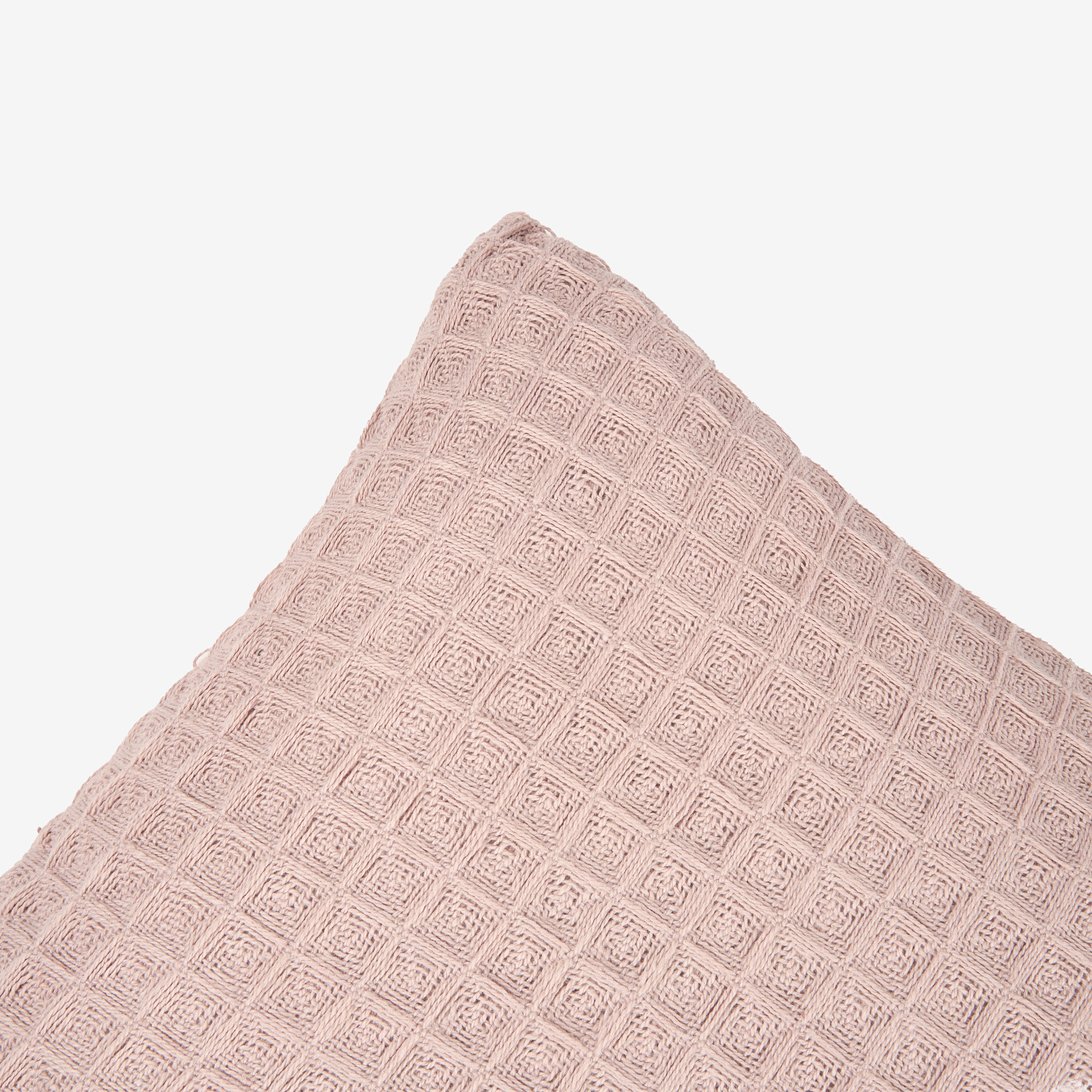 Coj&iacute;n de algod&oacute;n lila Waffle 30x50cm