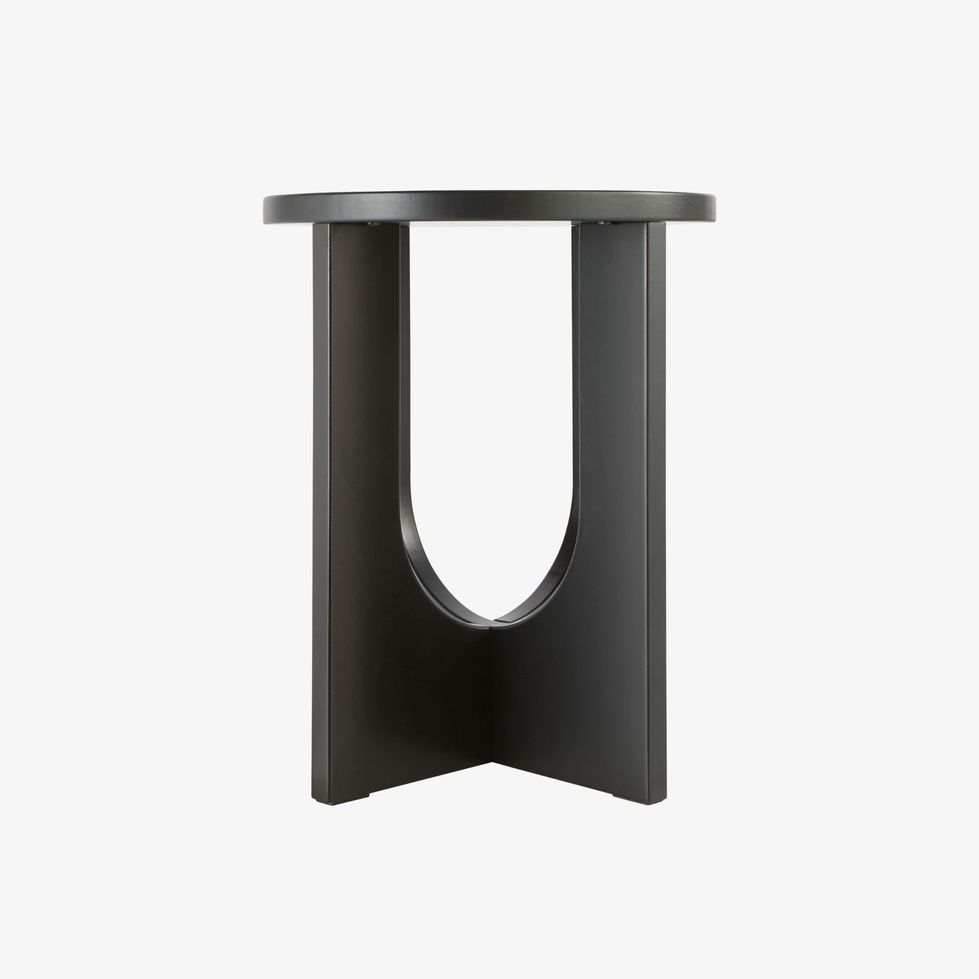 Mesa auxiliar de madera DM negra Camelia &Oslash;40x51cm
