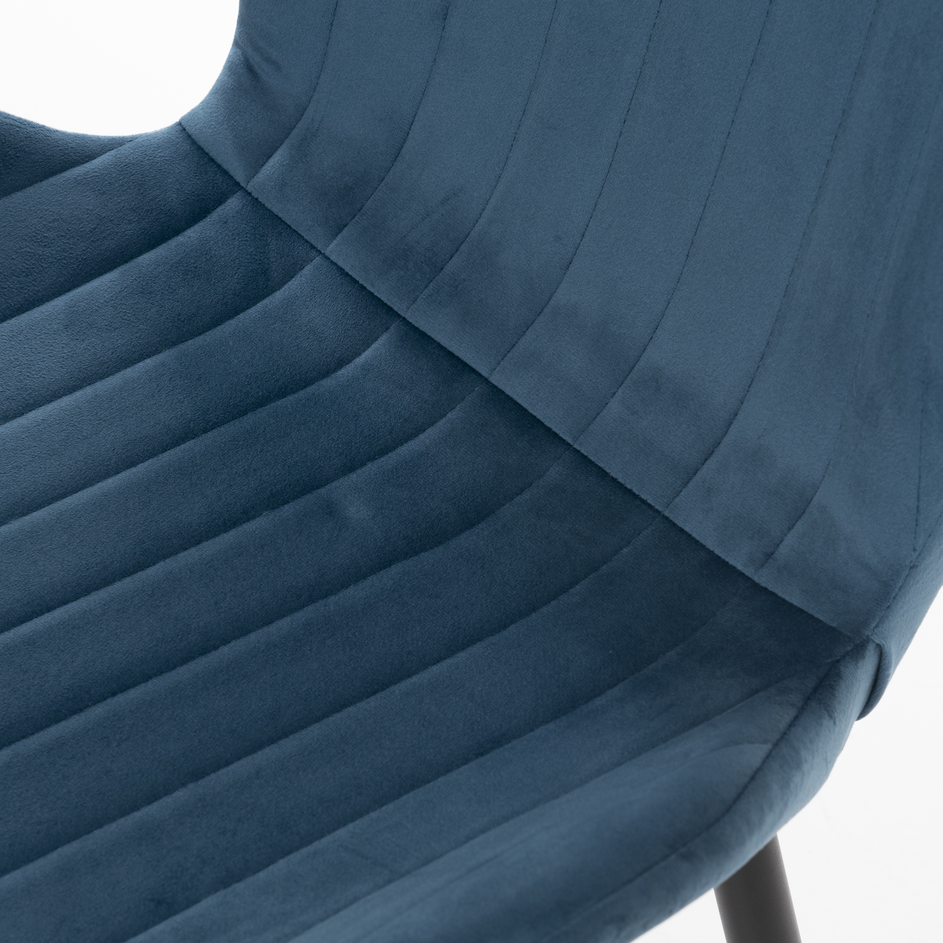 Silla de comedor de terciopelo azul oscuro Lydia 54x50x86cm Clau&Chloe