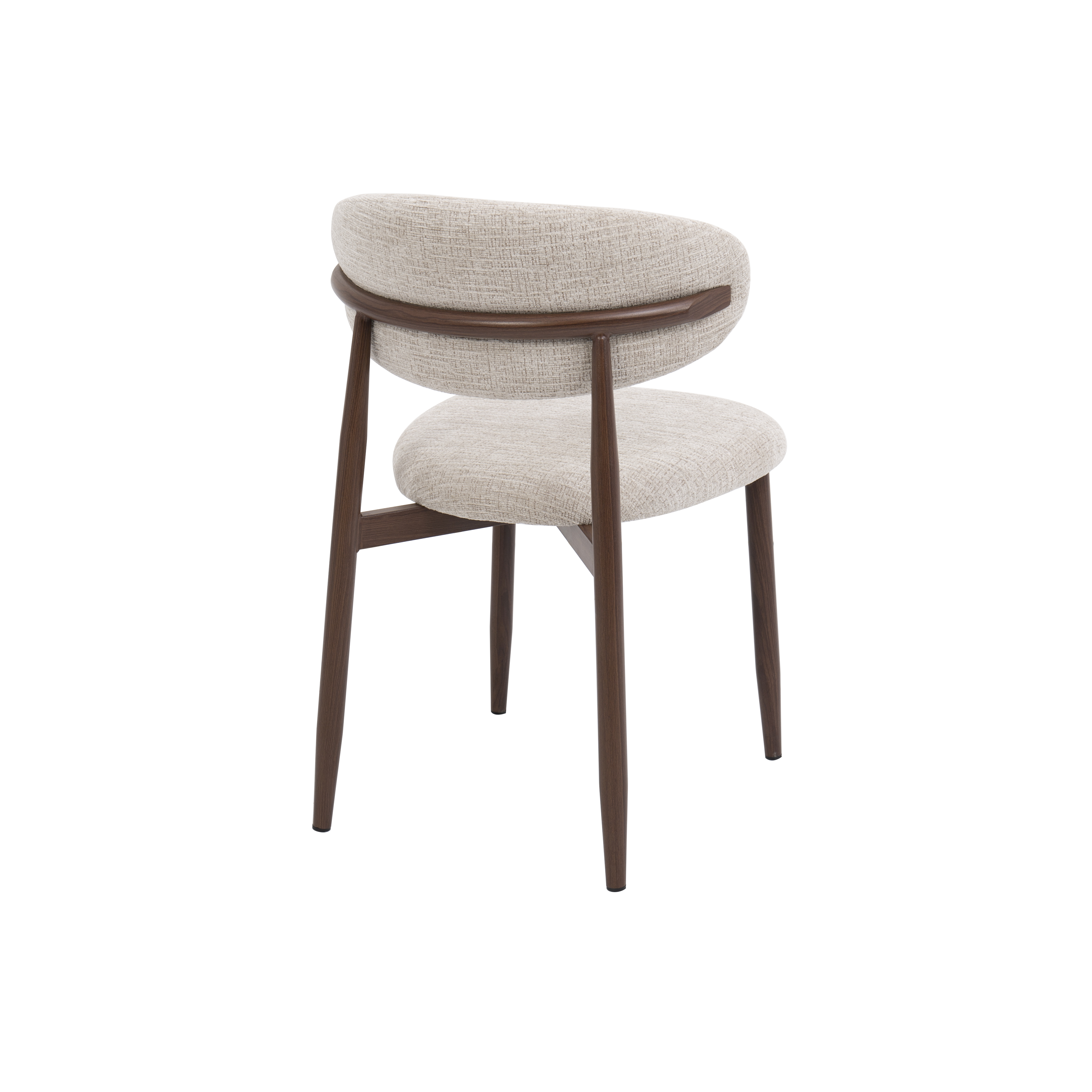 Silla de comedor efecto madera marfil Martina 54x52x76cm Clau&Chloe