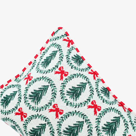 Funda de coj&iacute;n con coronas navide&ntilde;as Merry 50x35cm