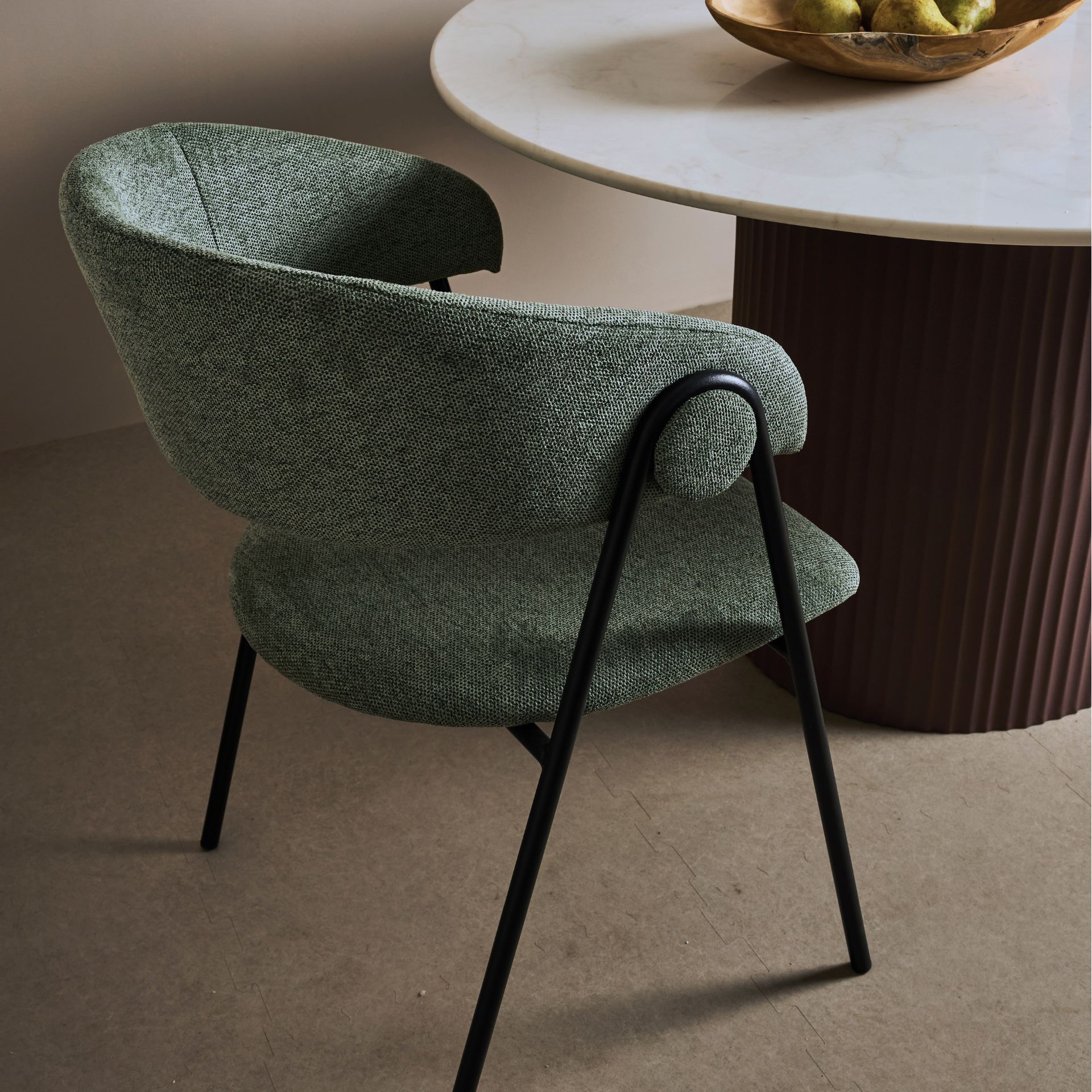 Silla de comedor verde Linda 55x57x82cm Clau&Chloe