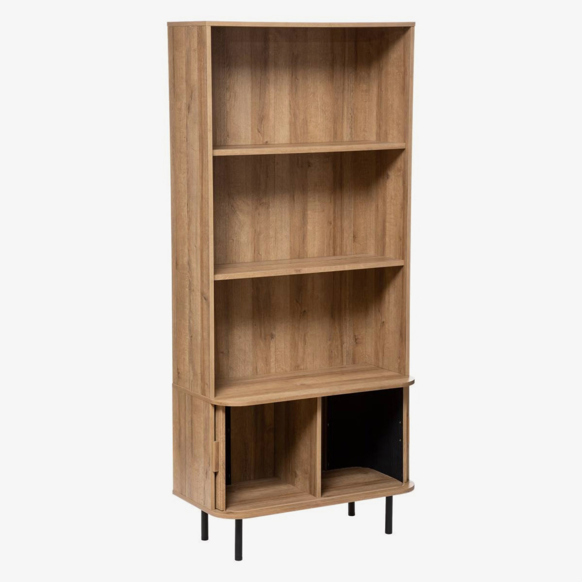 Librer&iacute;a de 2 puertas de madera Ivara