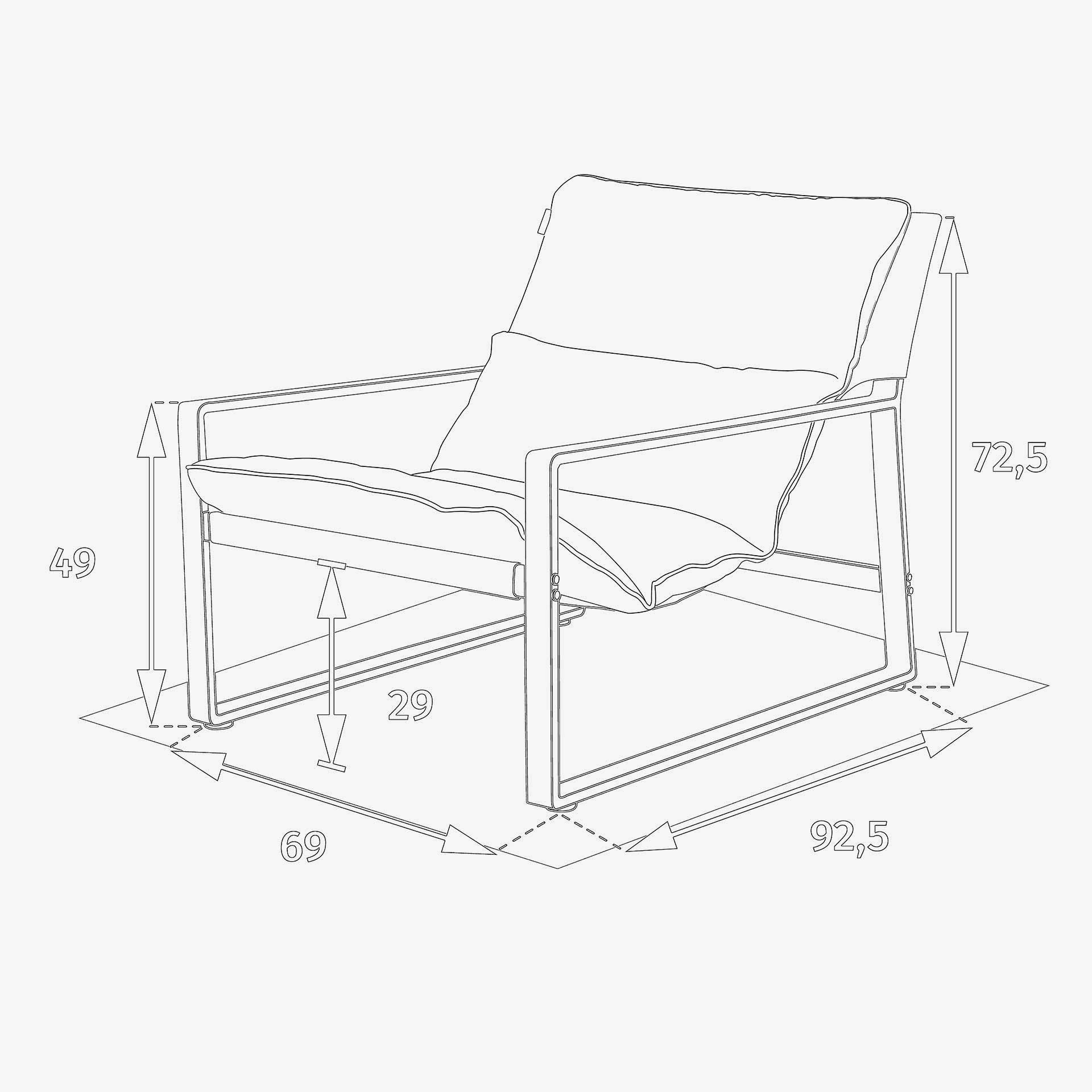 Sillon reclinable de jard&iacute;n de aluminio blanco Lambor 151x69x73cm