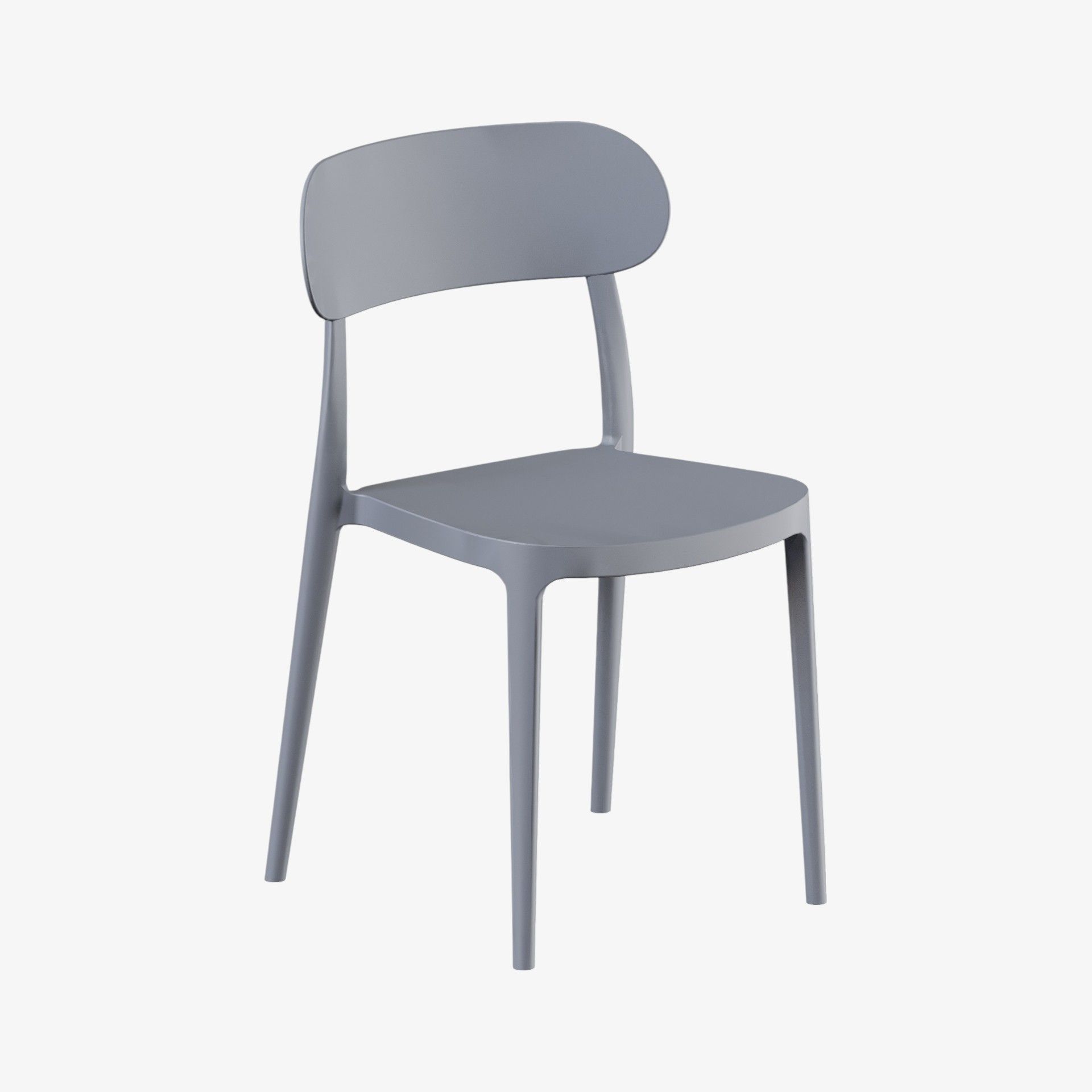 Silla de comedor de polipropileno gris Nesta 45x42x77cm