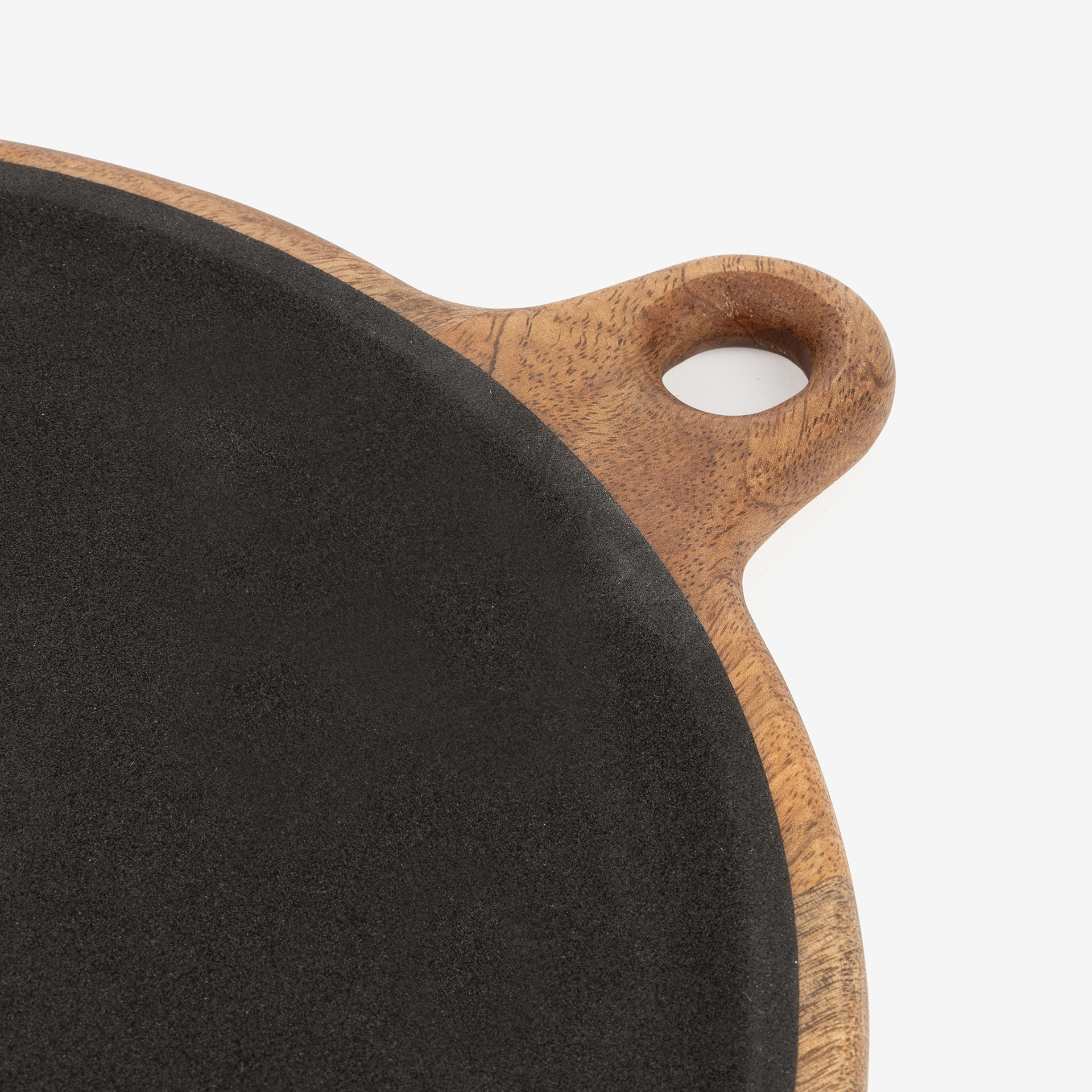 Espejo de pared redondo de madera &Oslash;30cm