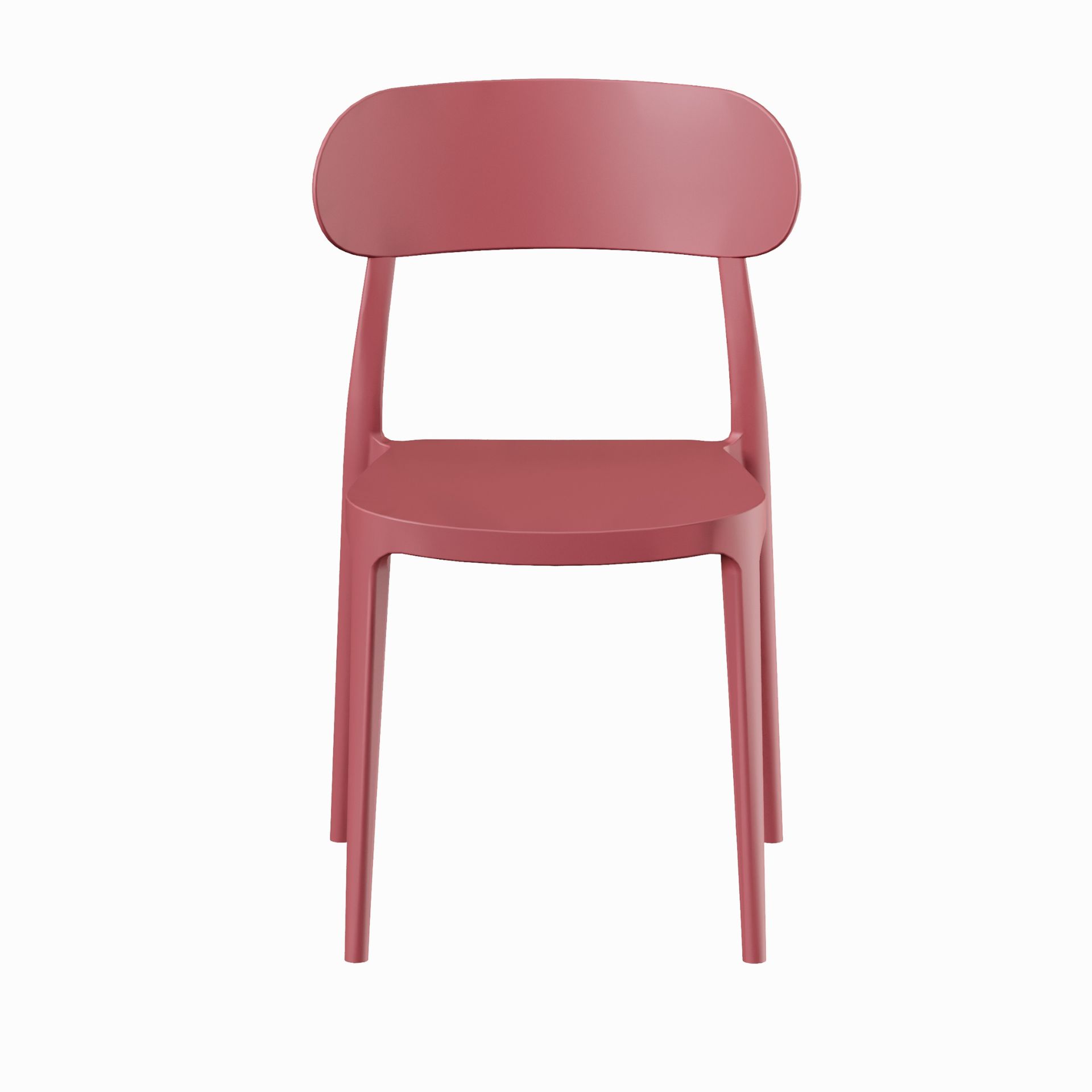 Silla de comedor de polipropileno naranja Nesta 45x42x77cm